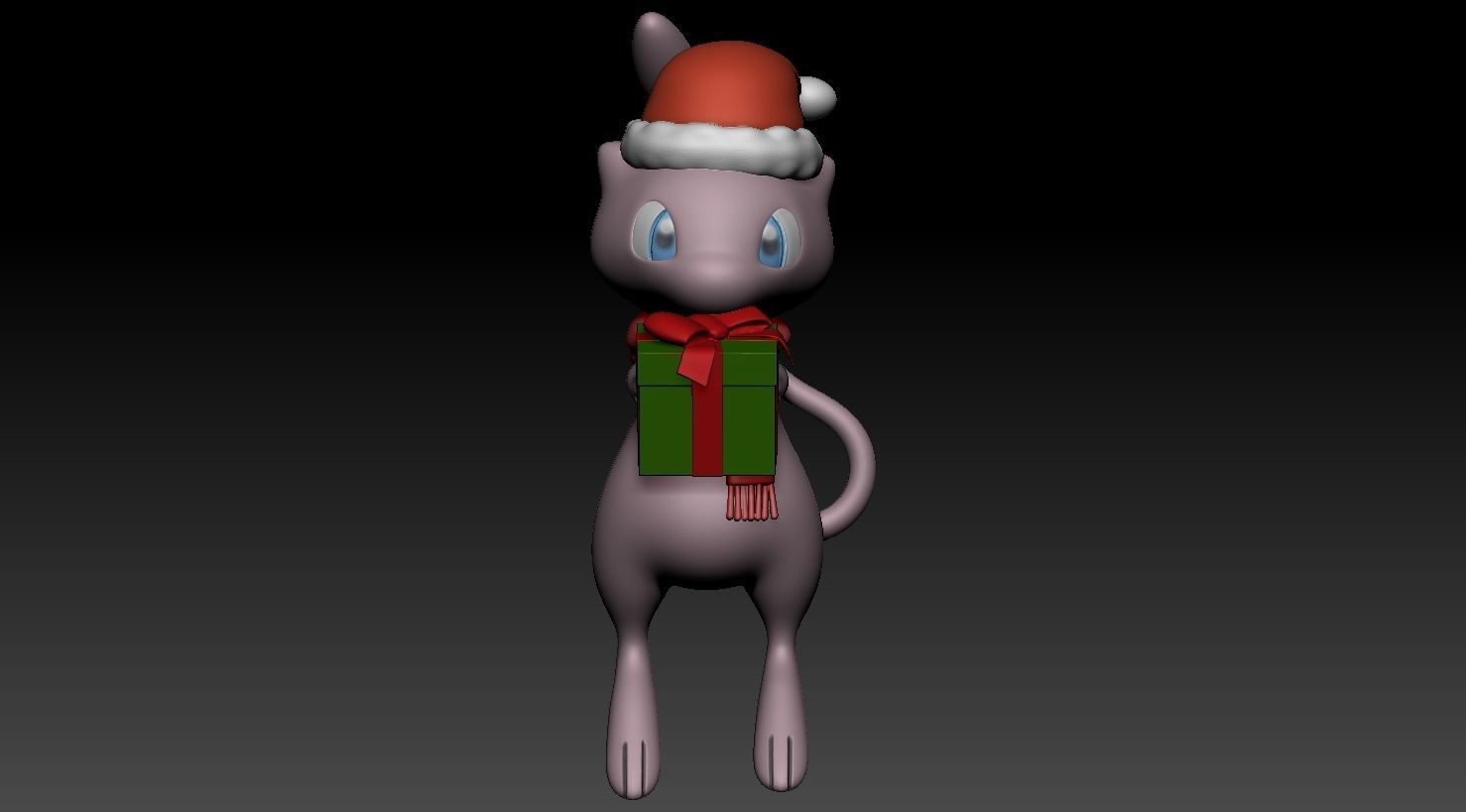 mew christmas 3D print model_1