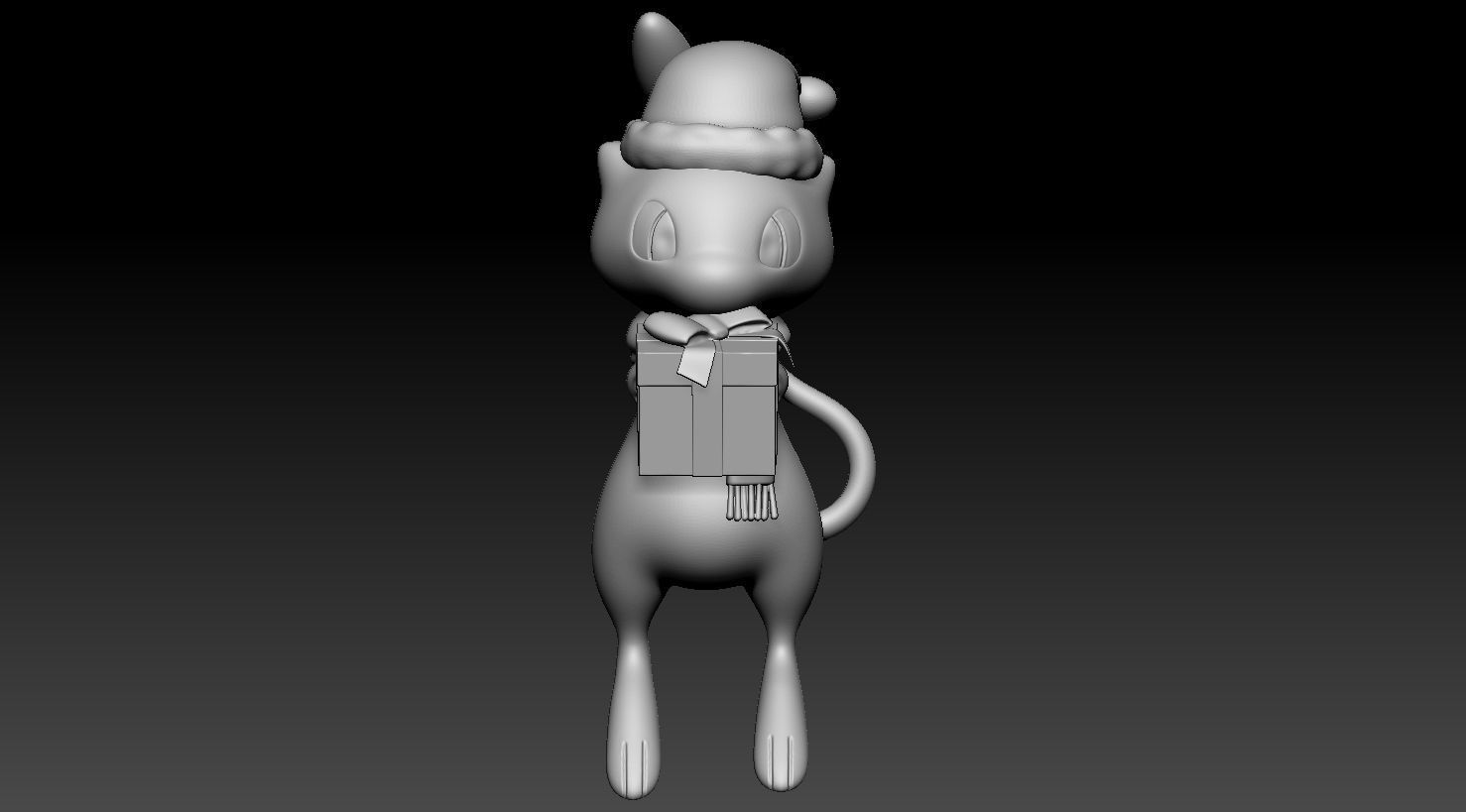 mew christmas 3D print model_3