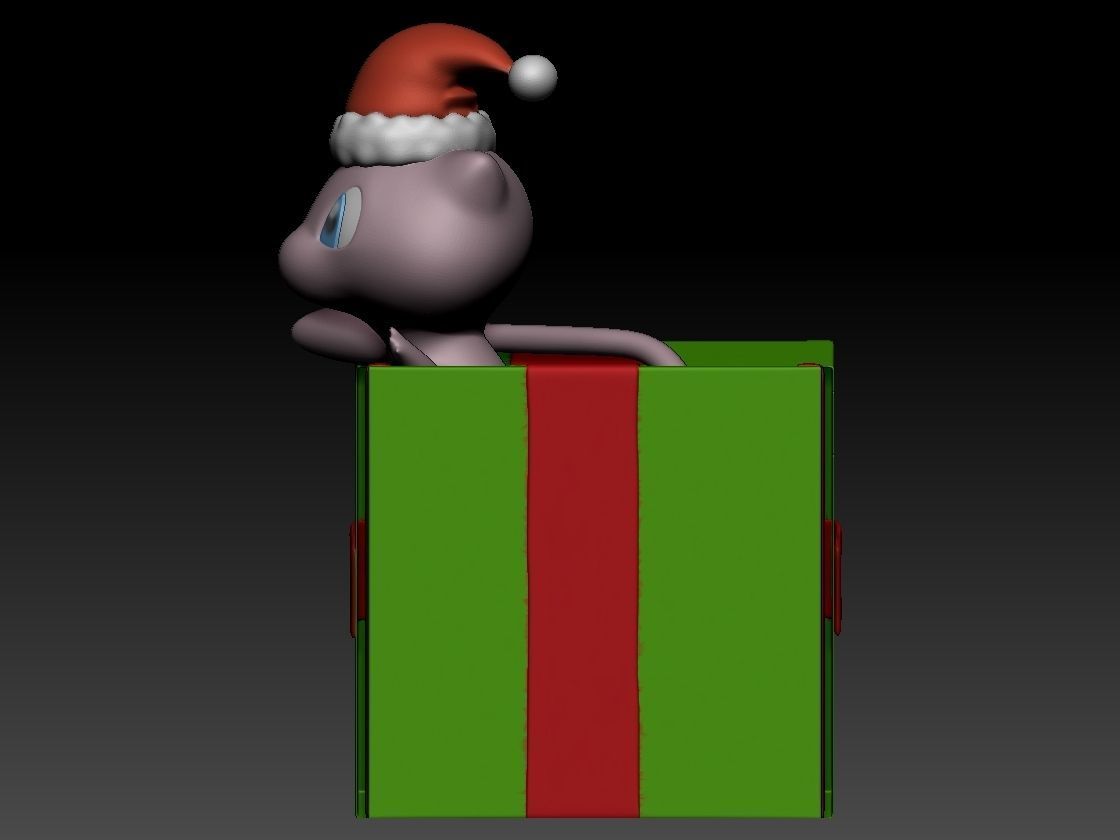 mew christmas 3D print model_10
