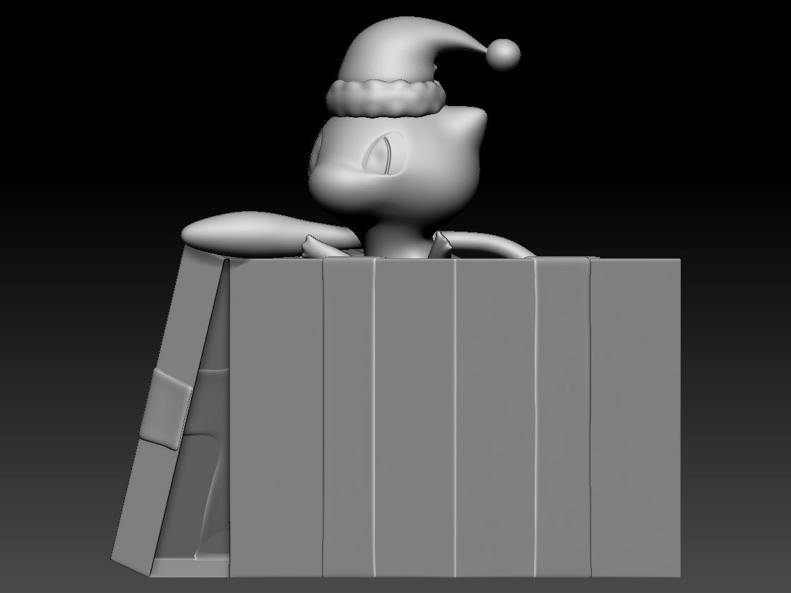 mew christmas 3D print model_8