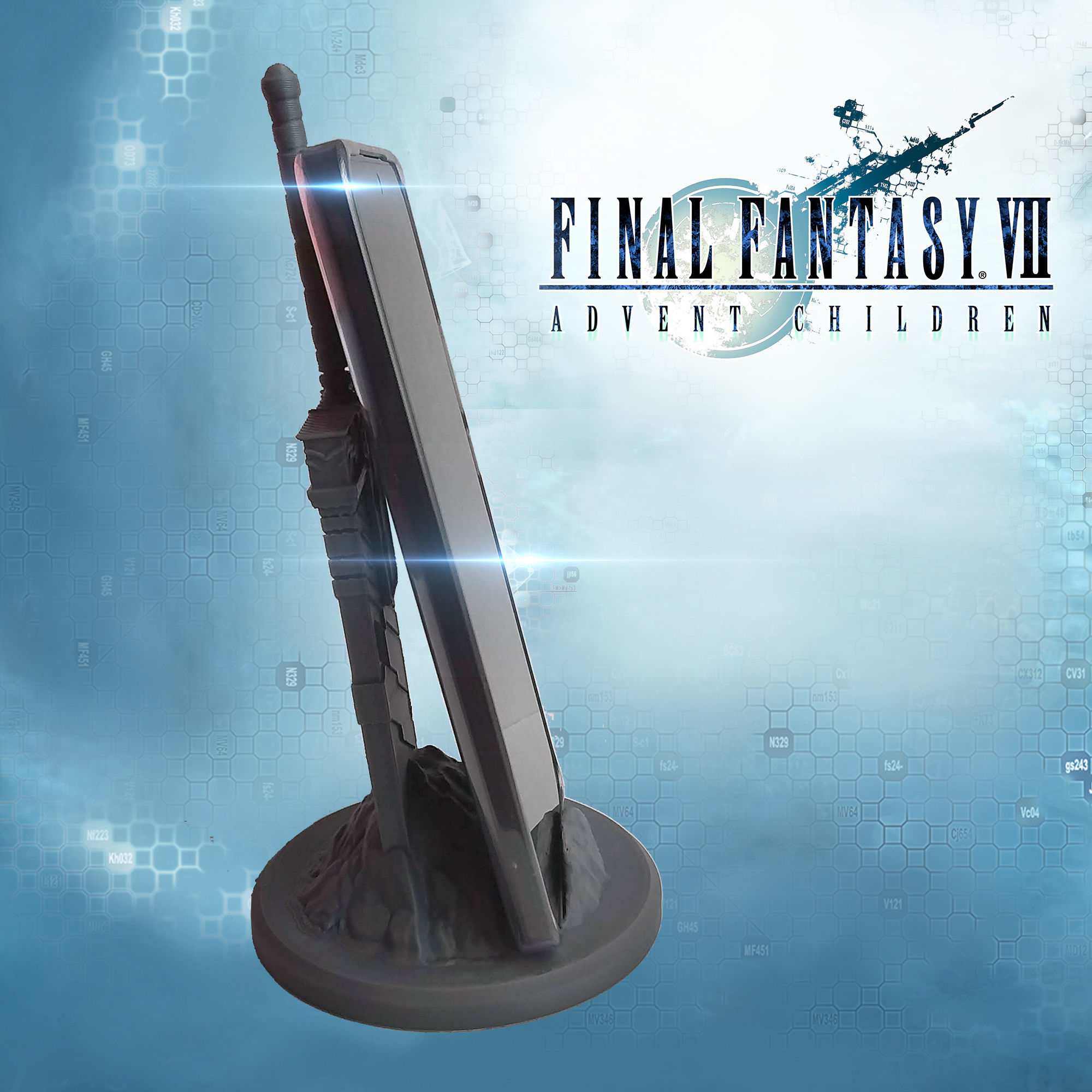 FF7 BUSTER SWORD PHONE HOLDER 3D print model_2
