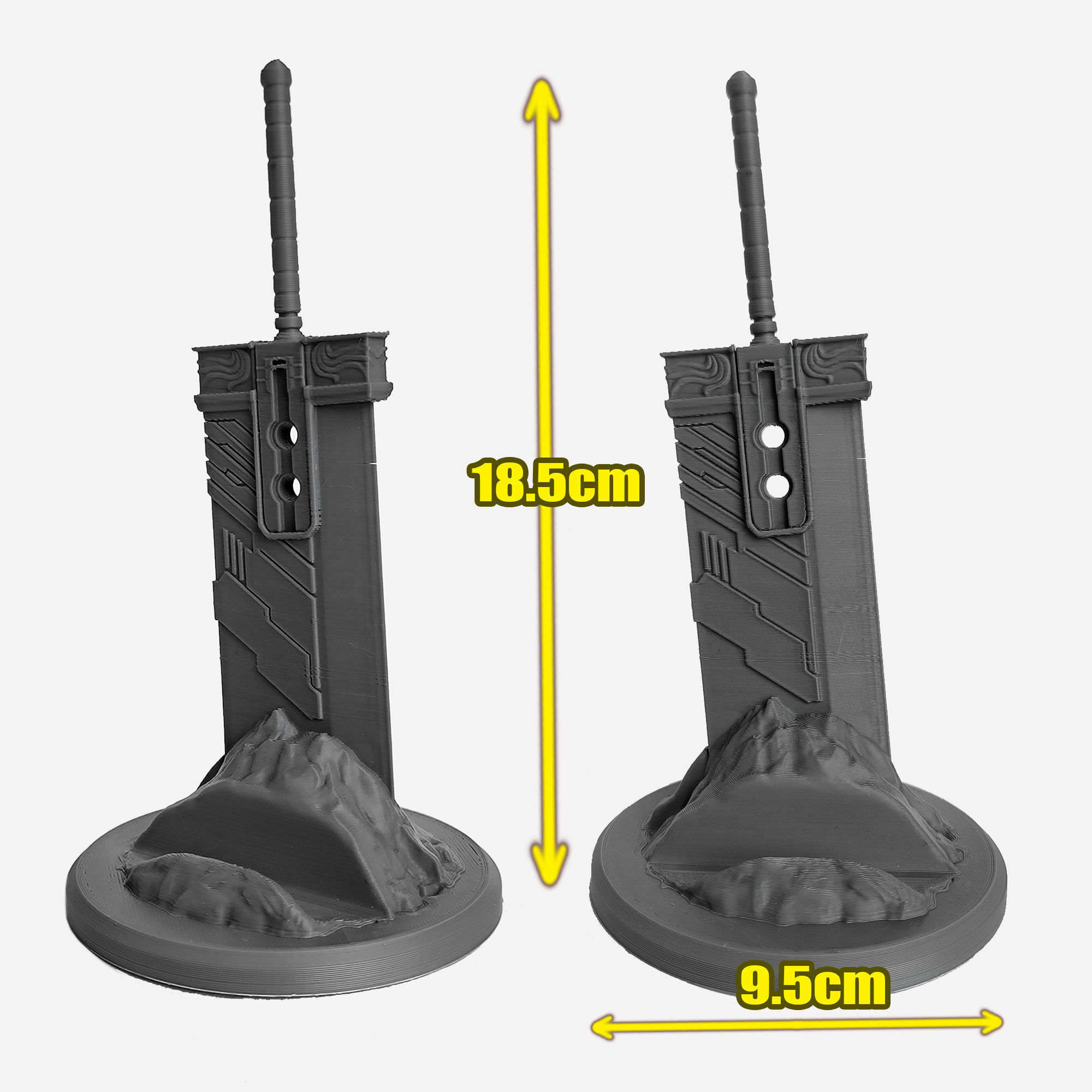 FF7 BUSTER SWORD PHONE HOLDER 3D print model_3