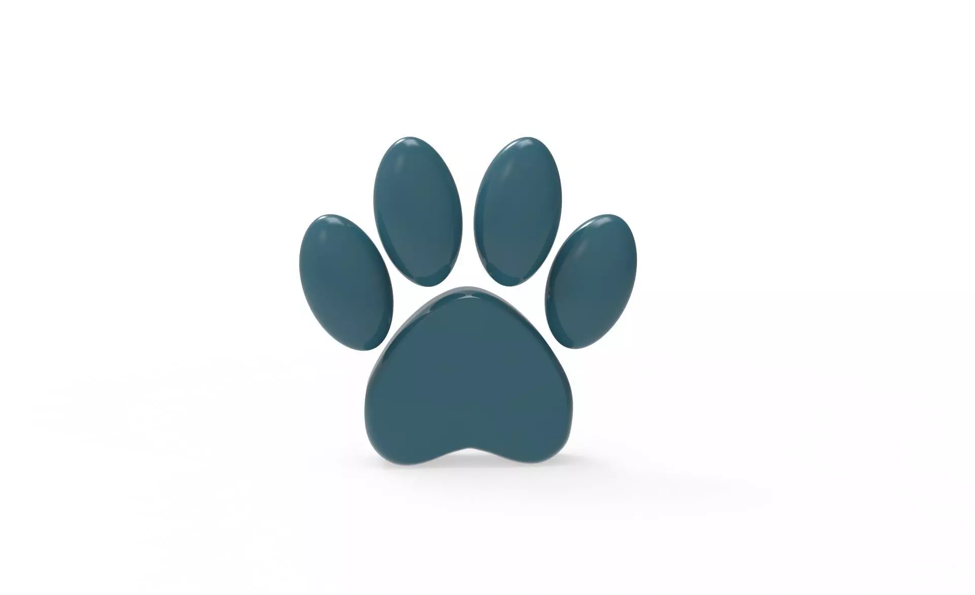 Foot animal symbol v001 Free low-poly 3D model