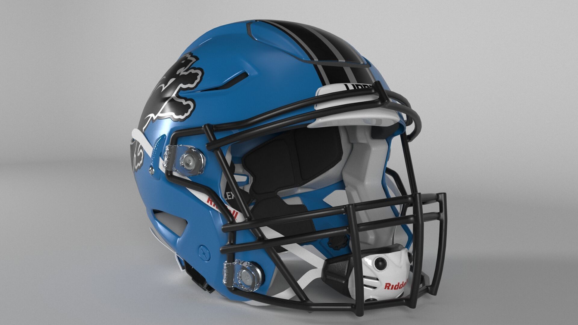 DETROIT LIONS Helmet Football NFC North PBR updated 2025 3D model_1