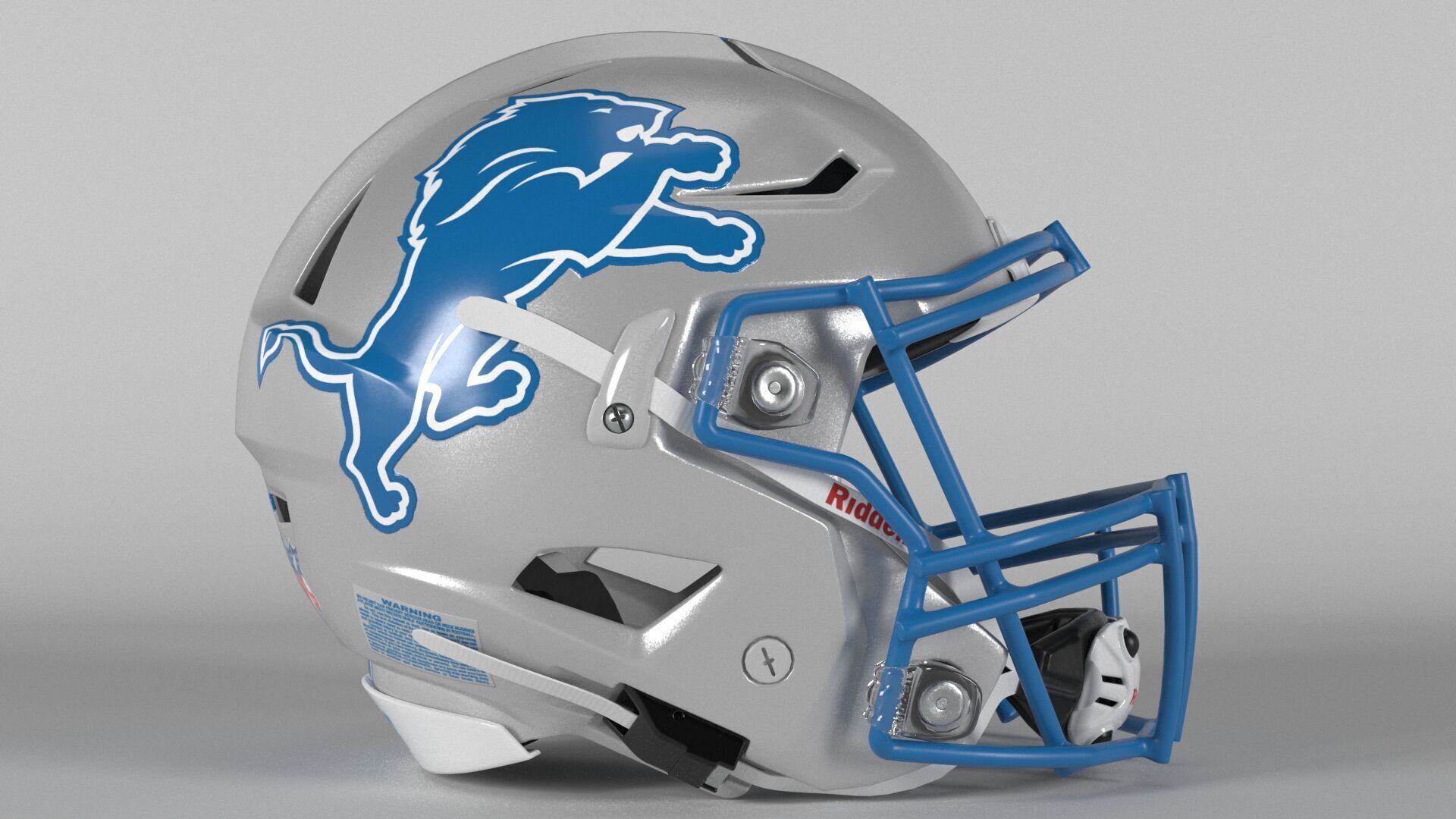 DETROIT LIONS Helmet Football NFC North PBR updated 2025 3D model_2