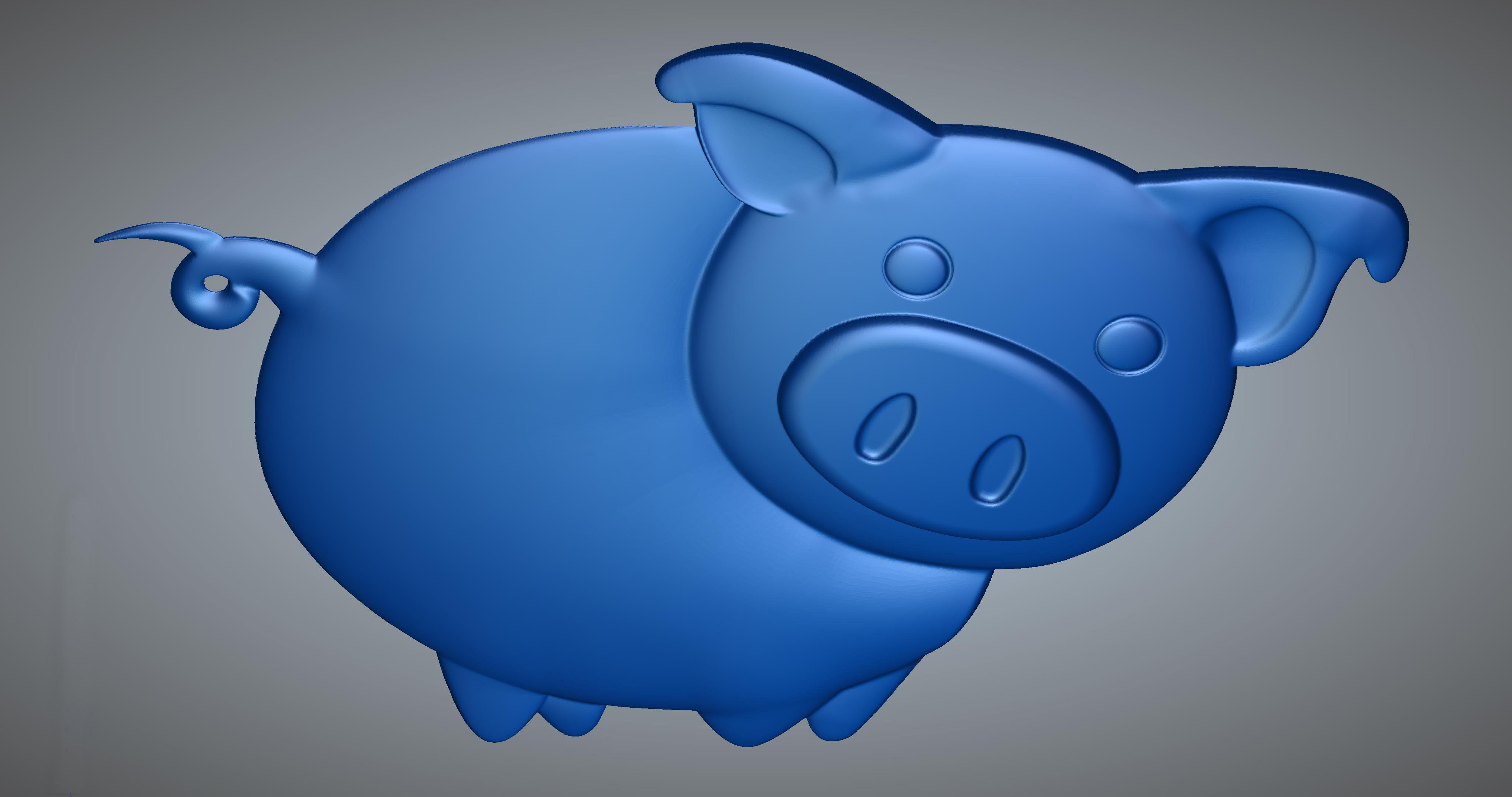 Pig Figure 3D print model_4