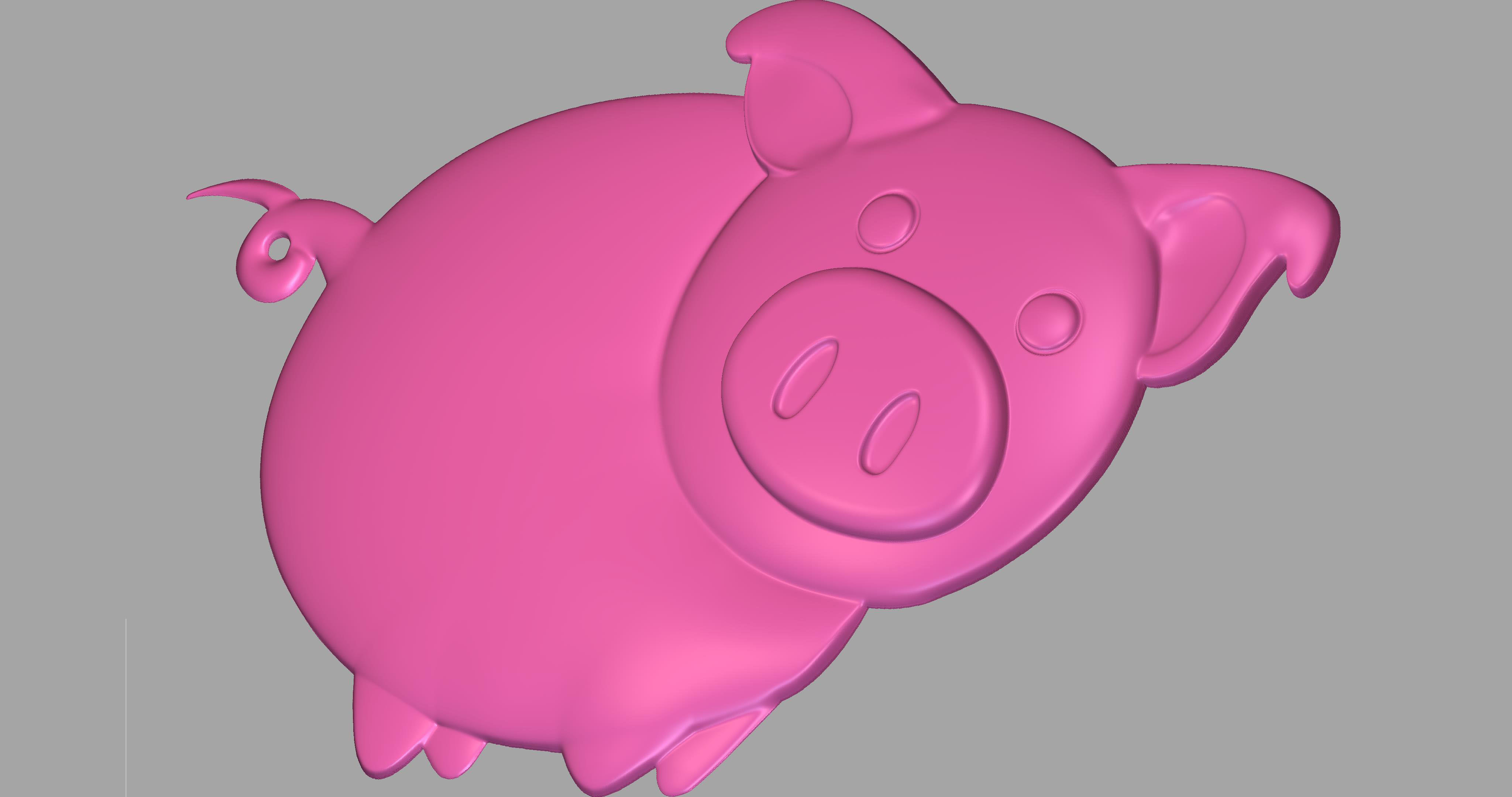 Pig Figure 3D print model_1