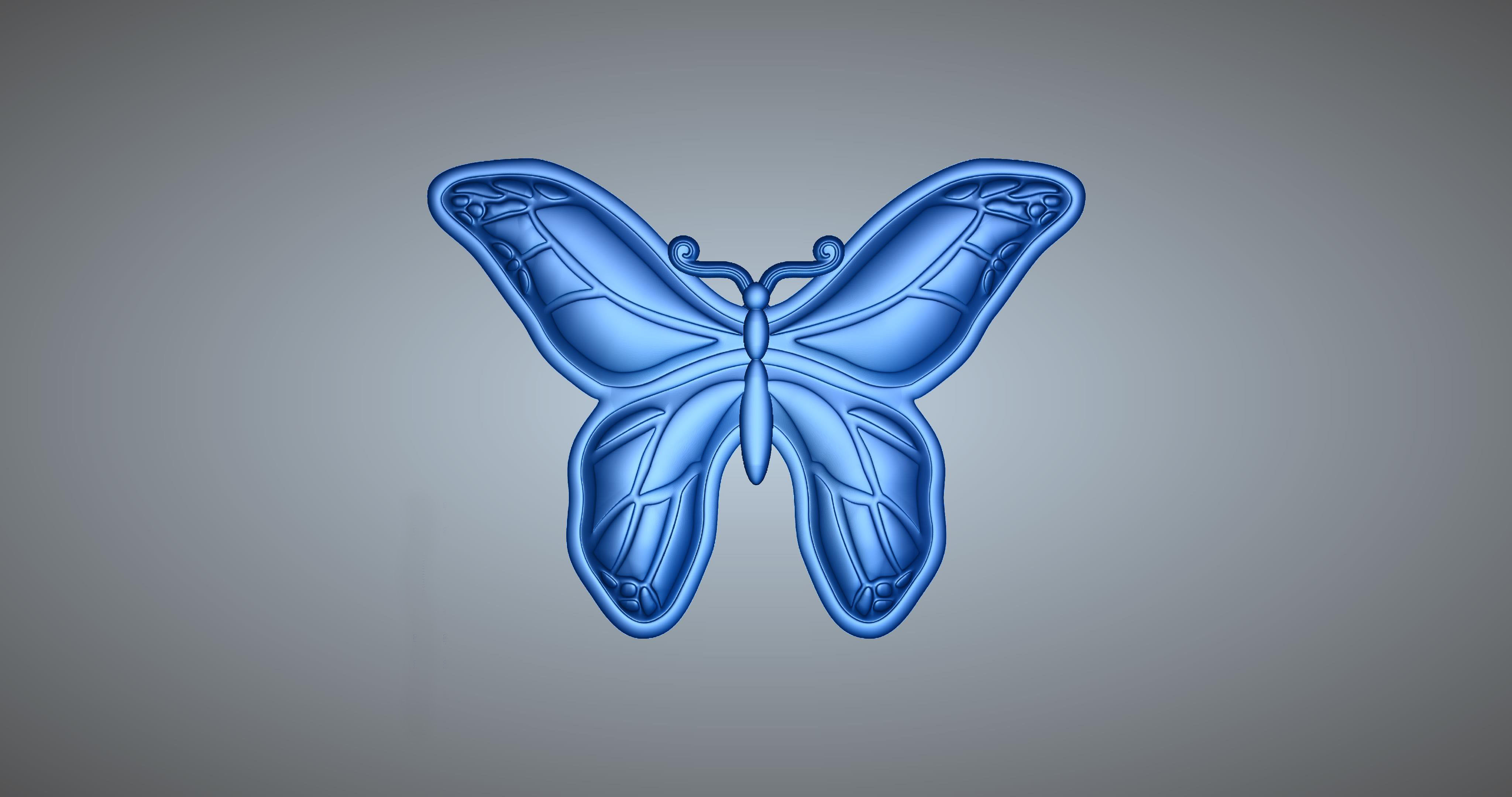 Butterfly 01 3D print model_3