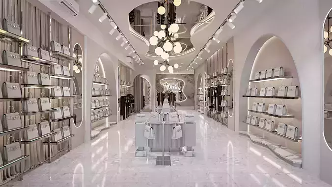 Clothing Store - Modern Style Blender - Fbx - Obj