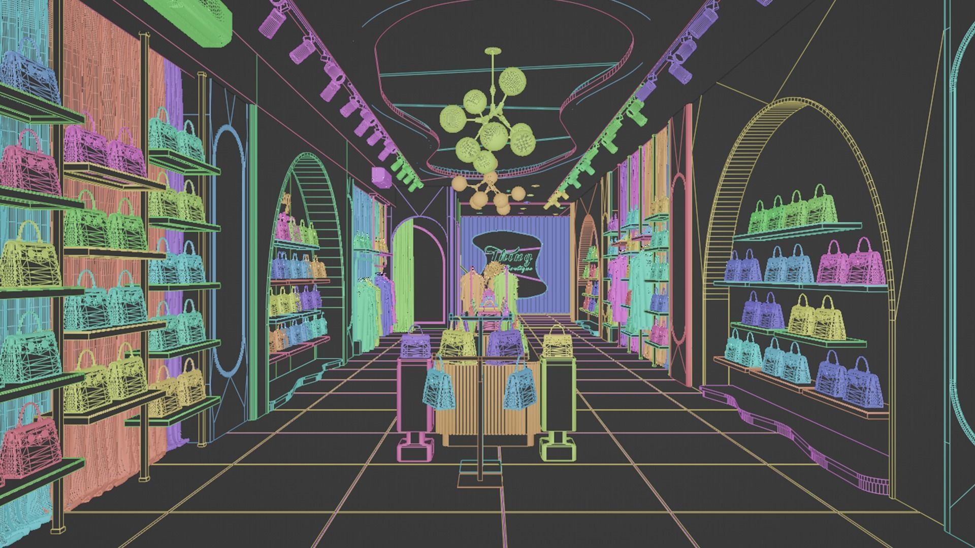 Clothing Store - Modern Style Blender - Fbx - Obj 3D model_10