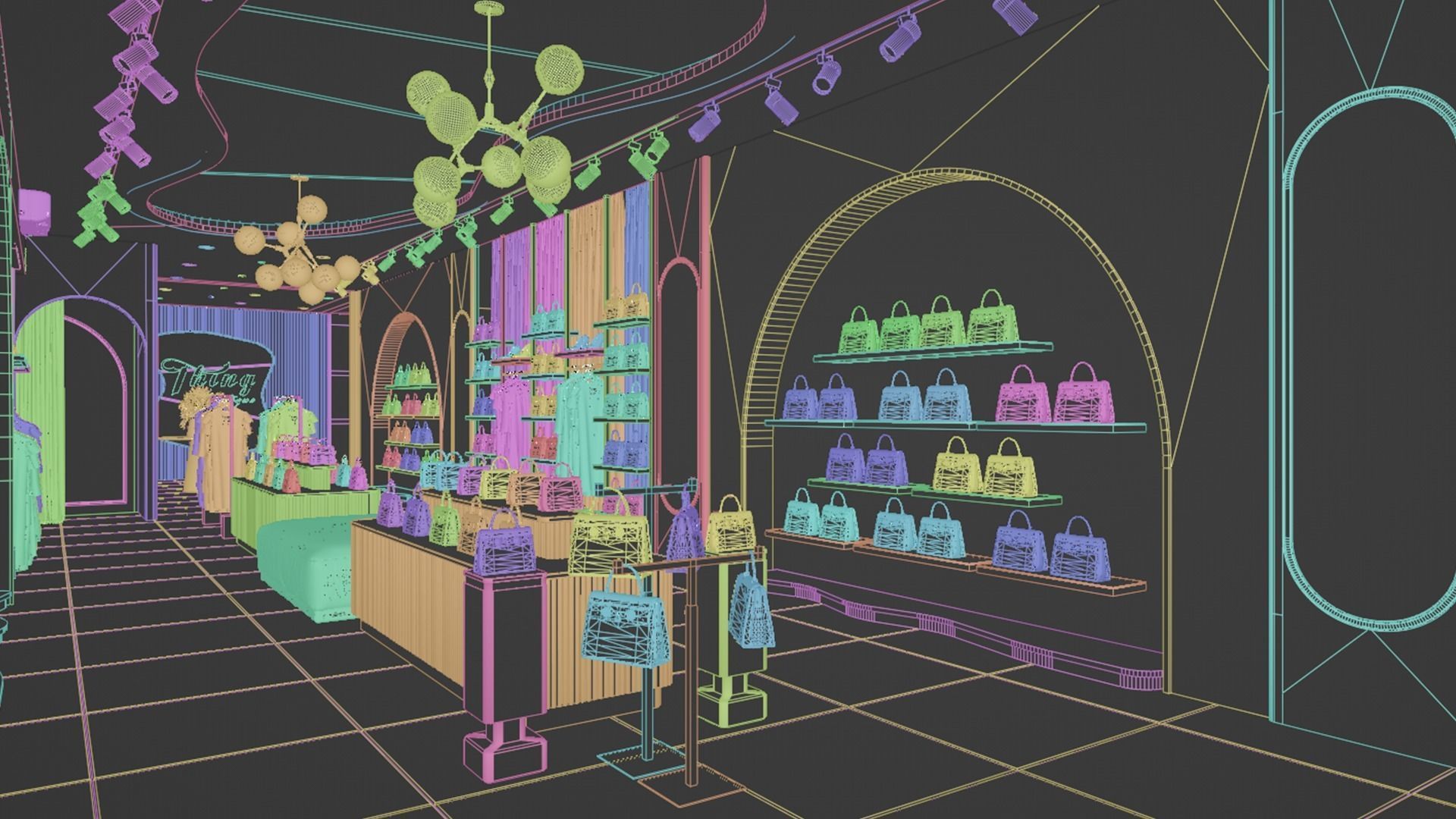 Clothing Store - Modern Style Blender - Fbx - Obj 3D model_6