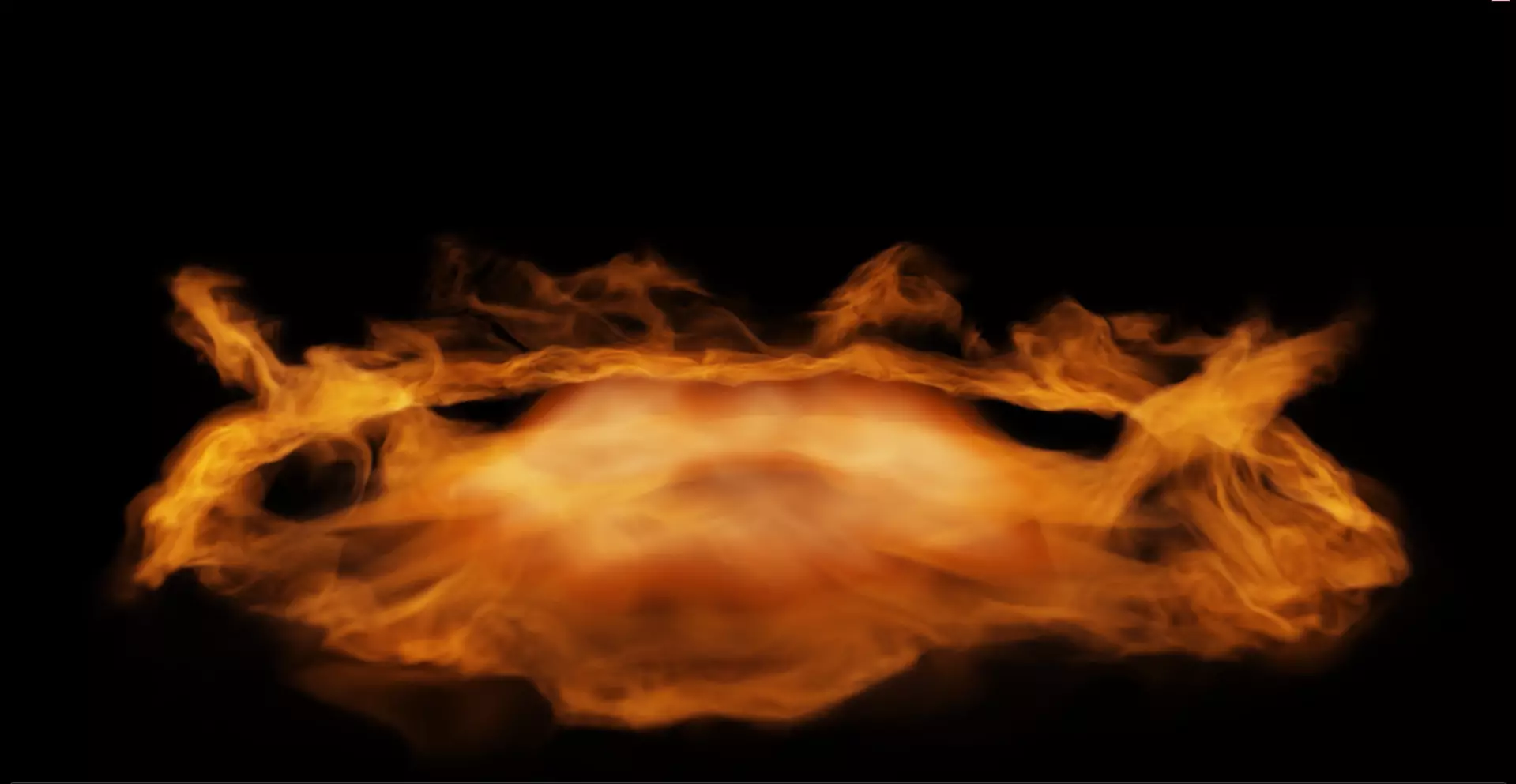 flame fire burning fire tornado wall of flames blast  3D model_0