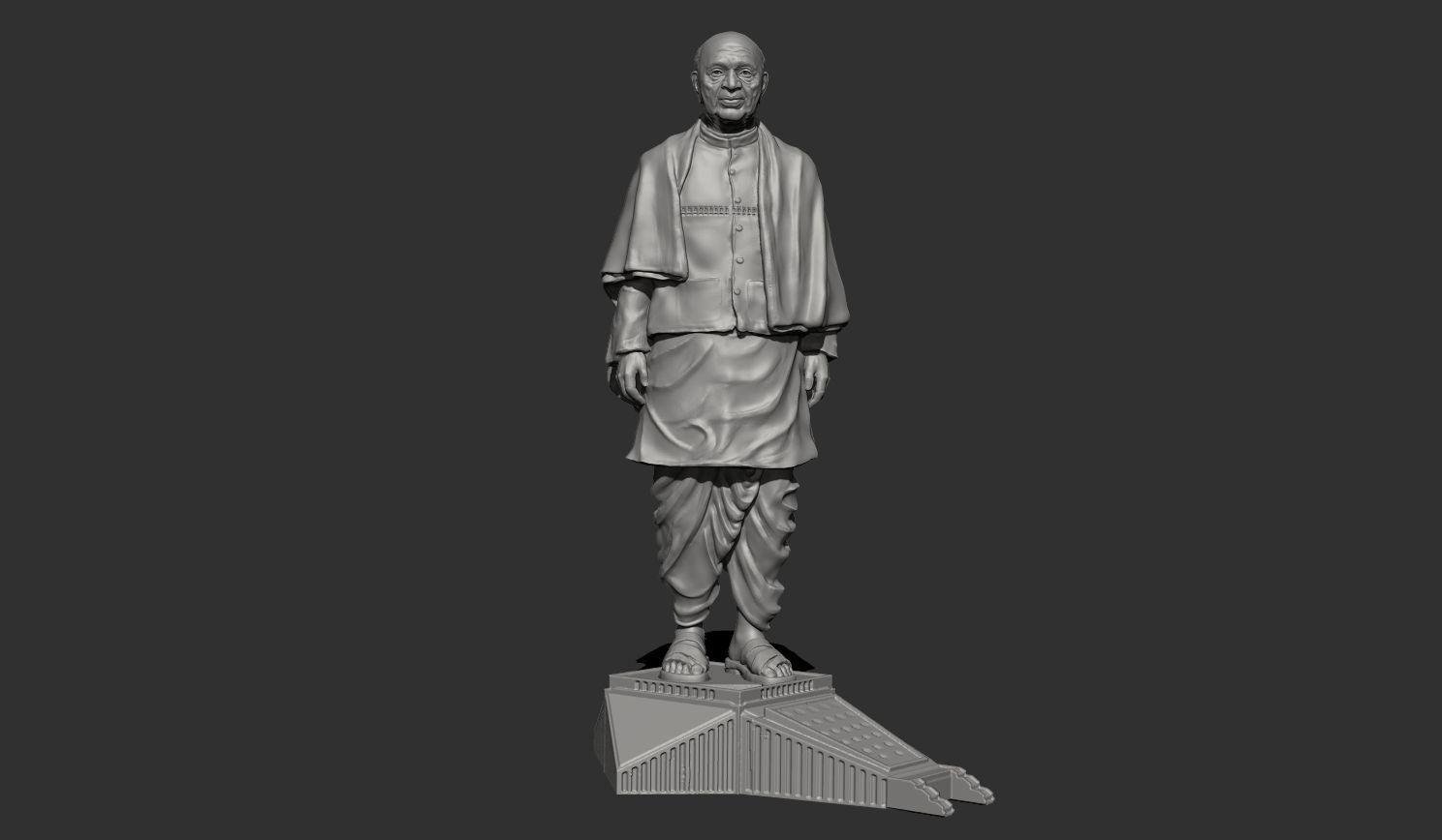 STATUE OF UNITY TALLEST STATUE SARDAR VALLABHBHAI PATEL 3D print model_1