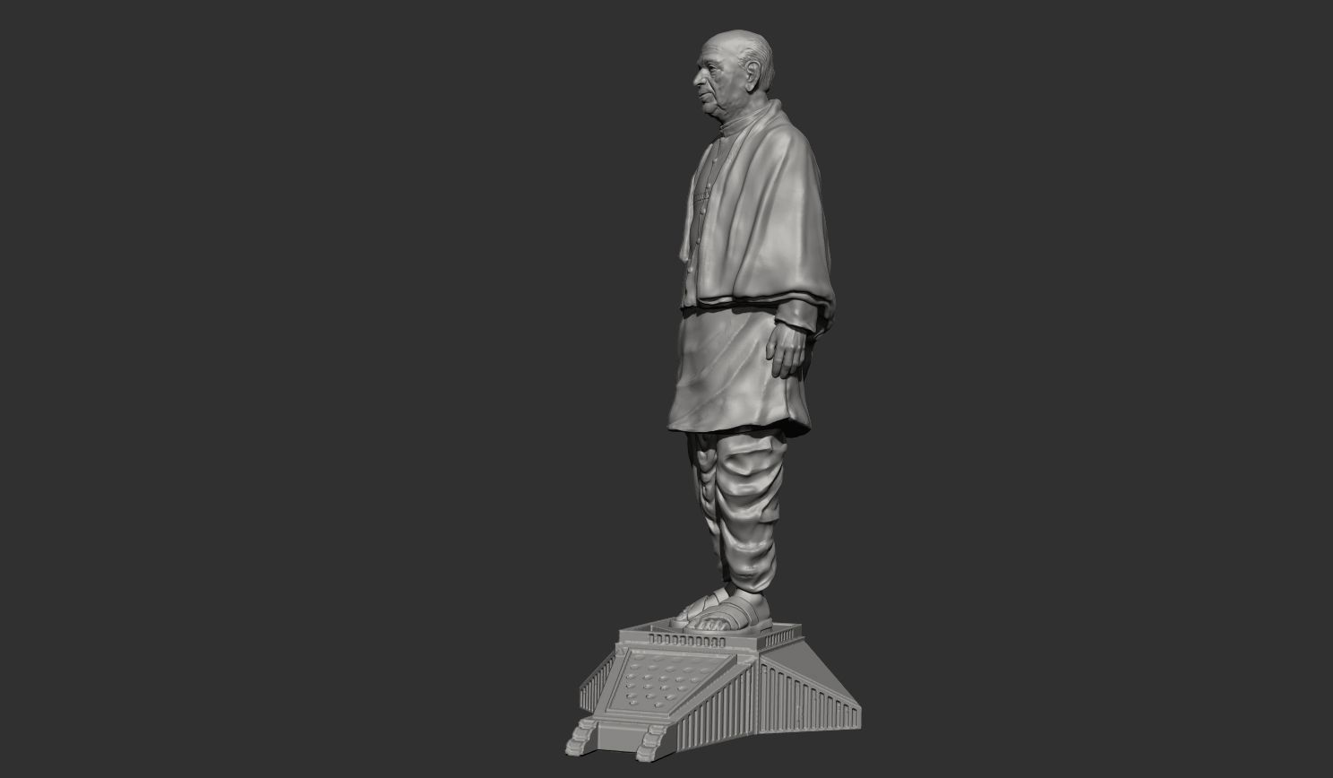 STATUE OF UNITY TALLEST STATUE SARDAR VALLABHBHAI PATEL 3D print model_2