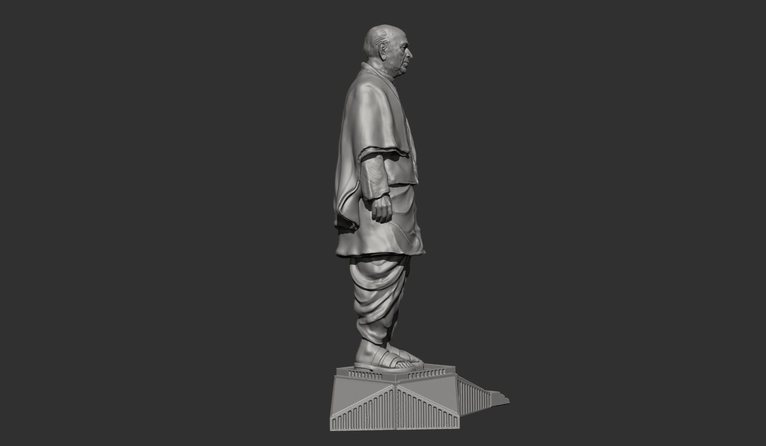 STATUE OF UNITY TALLEST STATUE SARDAR VALLABHBHAI PATEL 3D print model_4