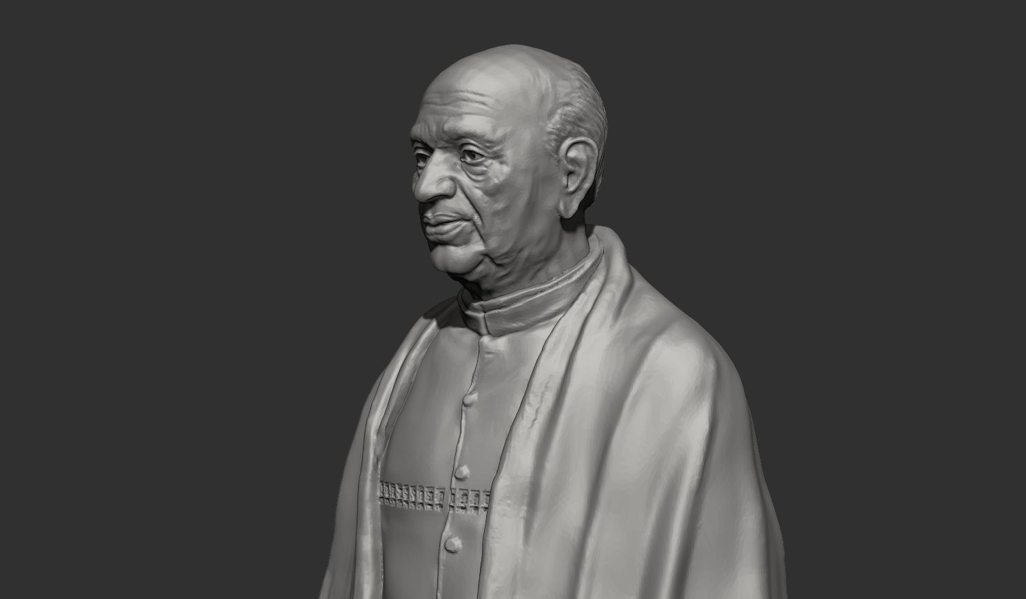 STATUE OF UNITY TALLEST STATUE SARDAR VALLABHBHAI PATEL 3D print model_6