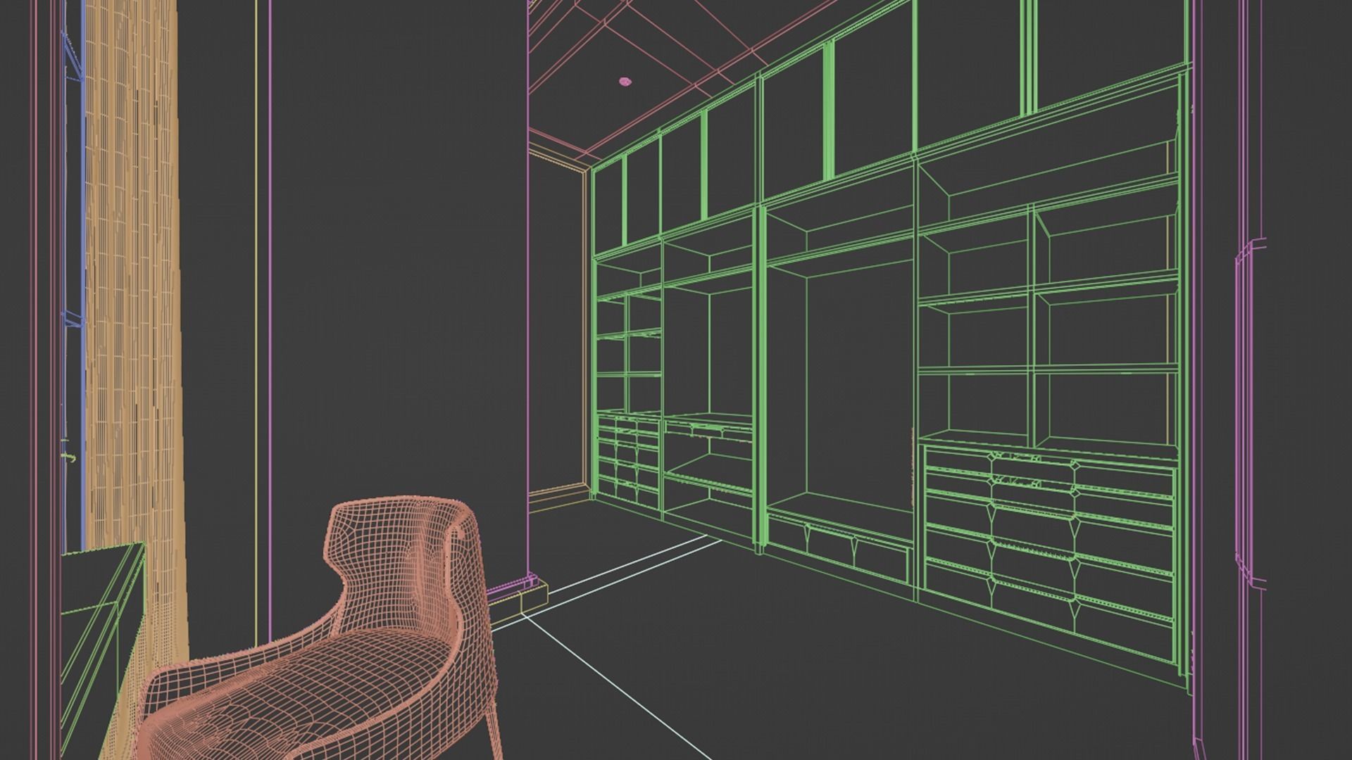 Bedroom - Modern Style Blender - Fbx - Obj 3D model_7