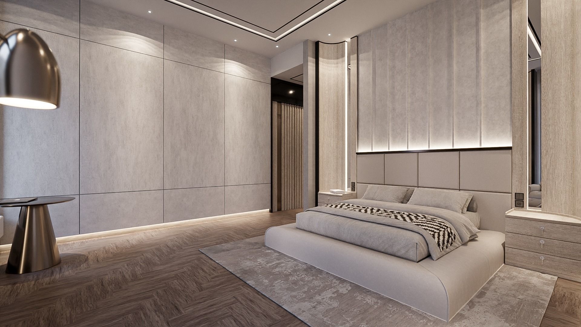 Bedroom - Modern Style Blender - Fbx - Obj 3D model_5