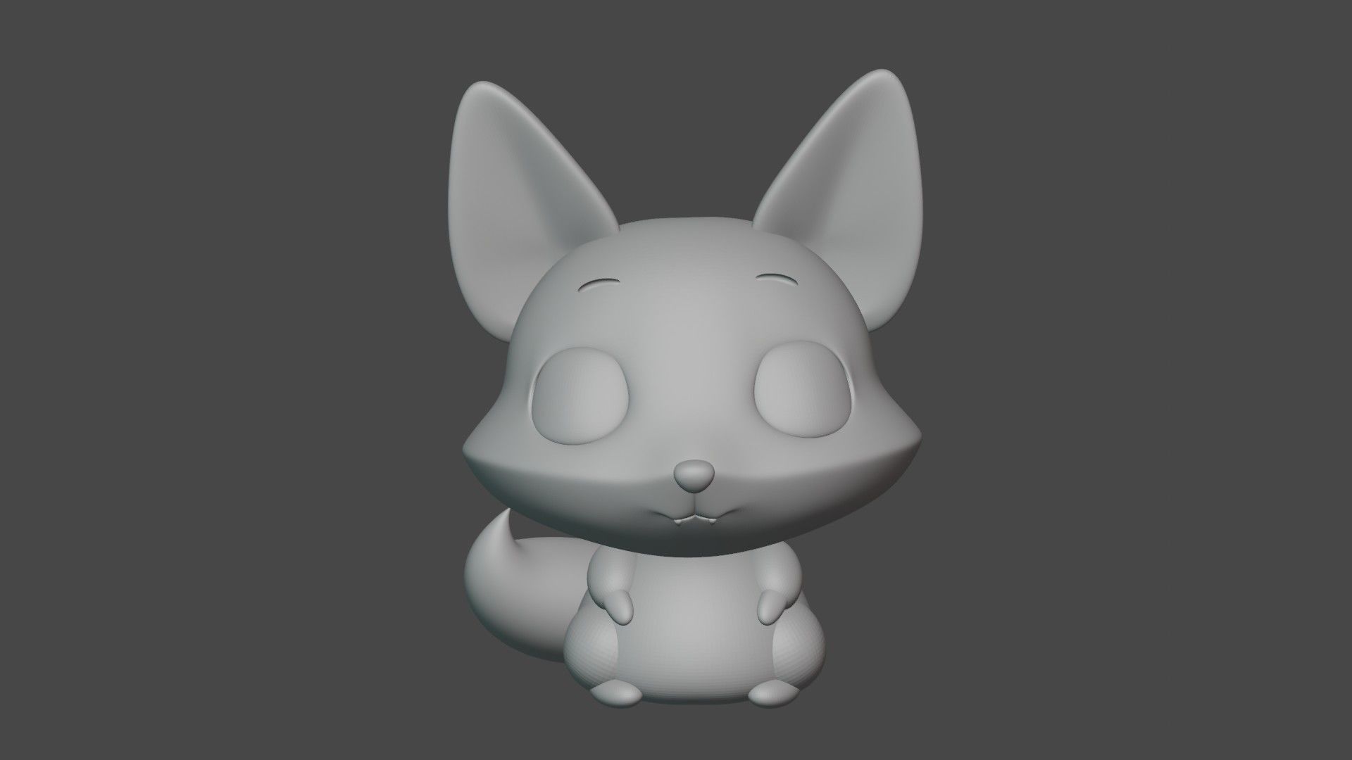 cute fox 3D print model_1