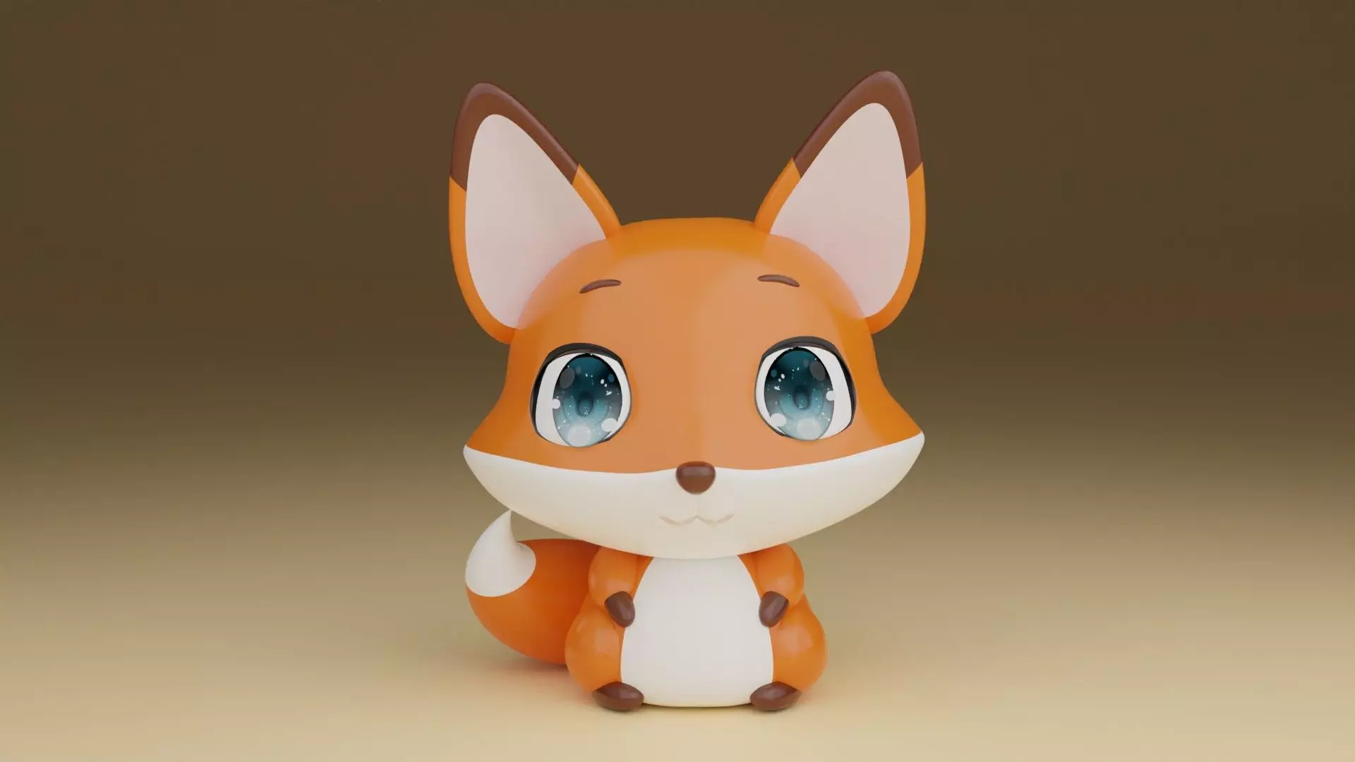 cute fox 3D print model_0