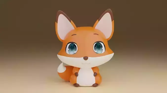 cute fox 3D print model