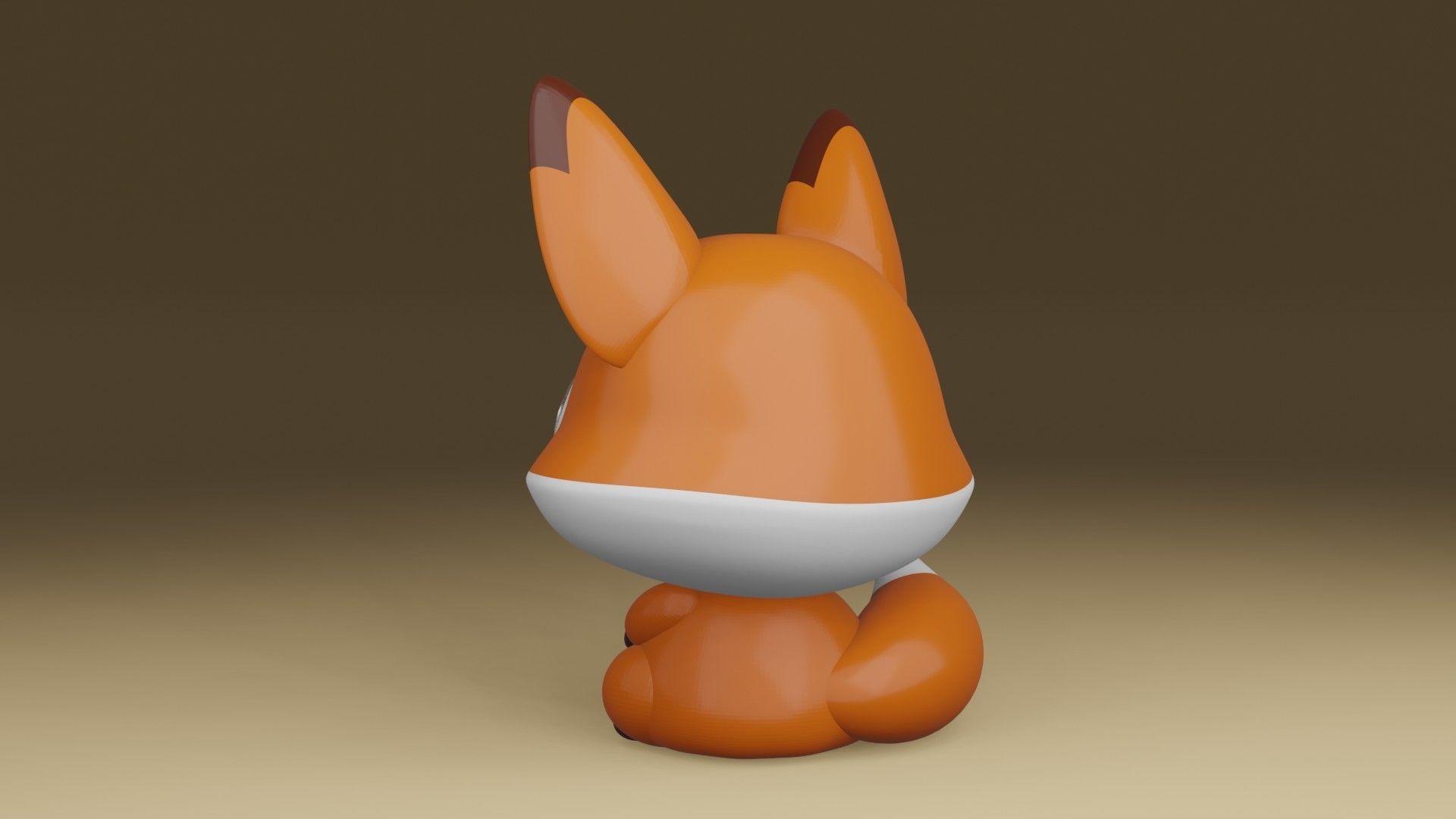 cute fox 3D print model_11