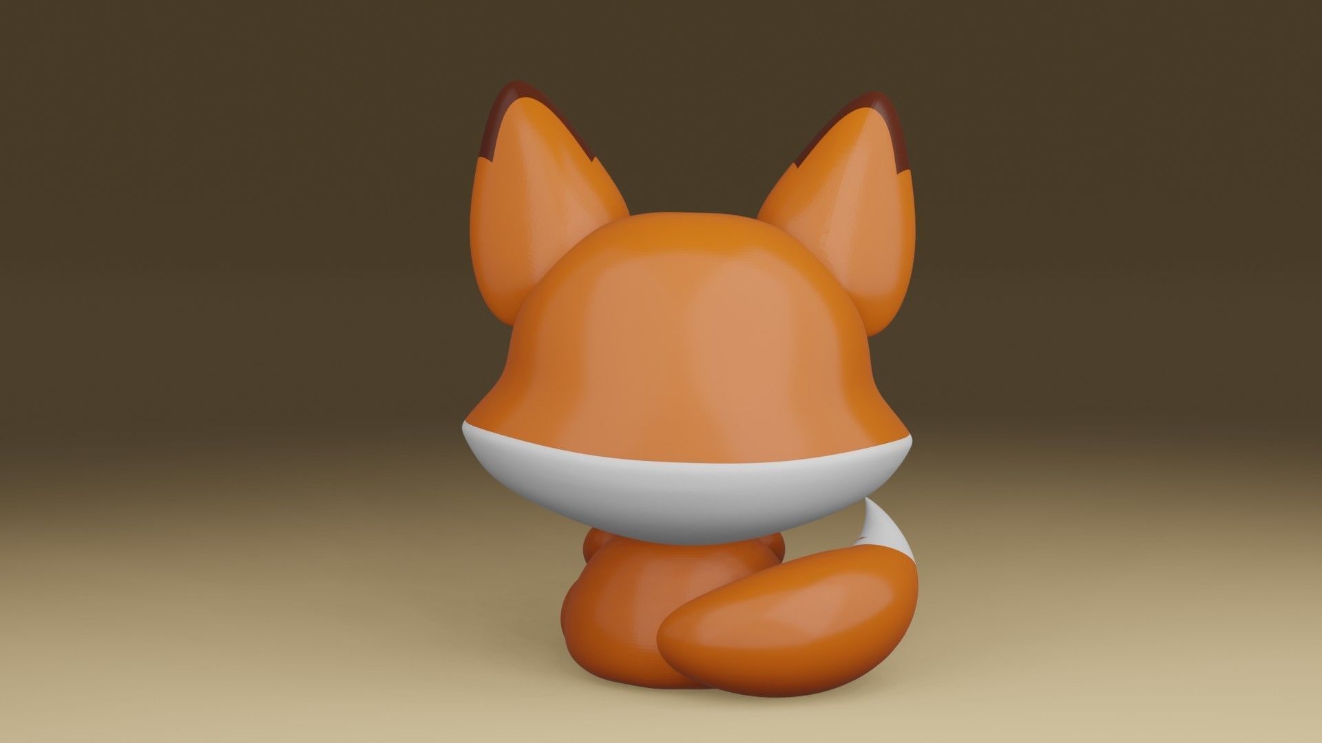 cute fox 3D print model_10