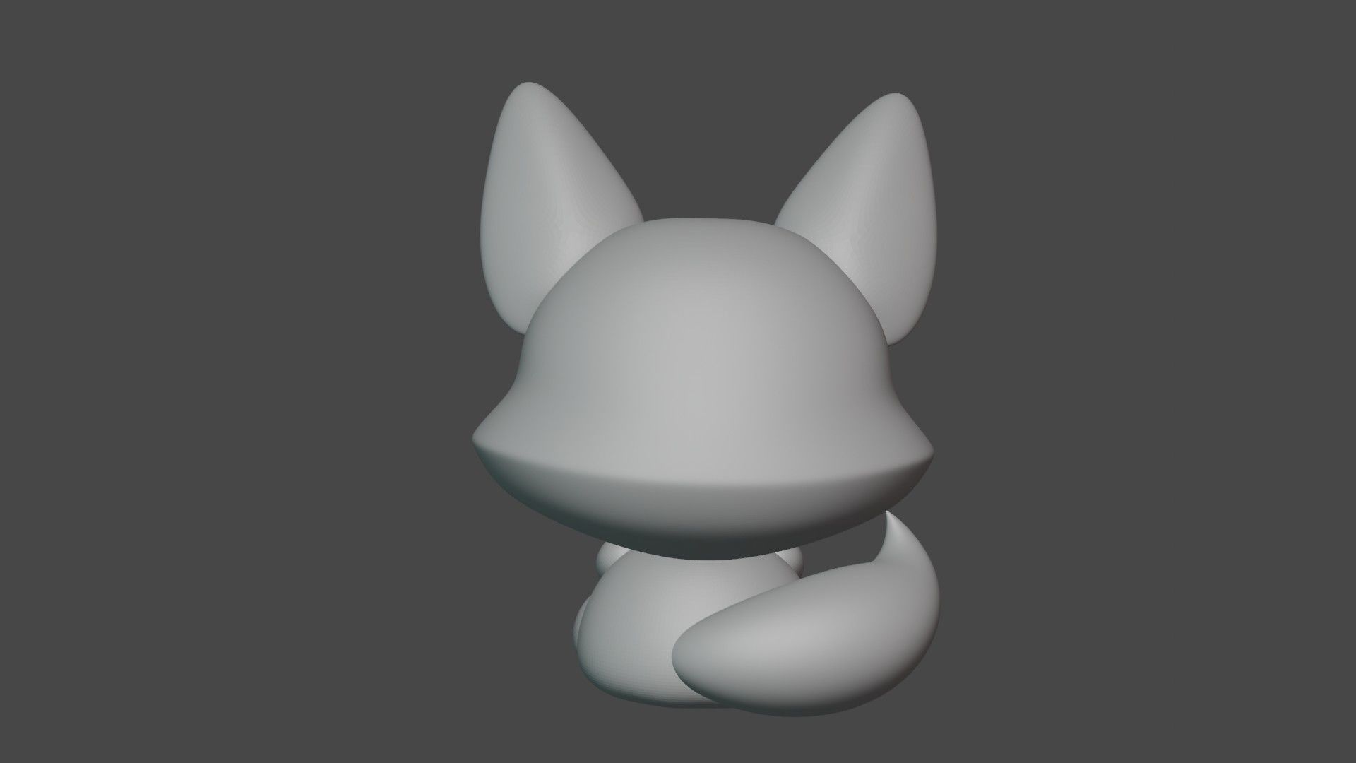 cute fox 3D print model_3