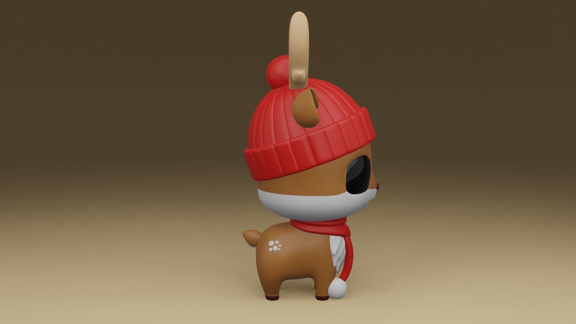 cute deer 3D print model_8