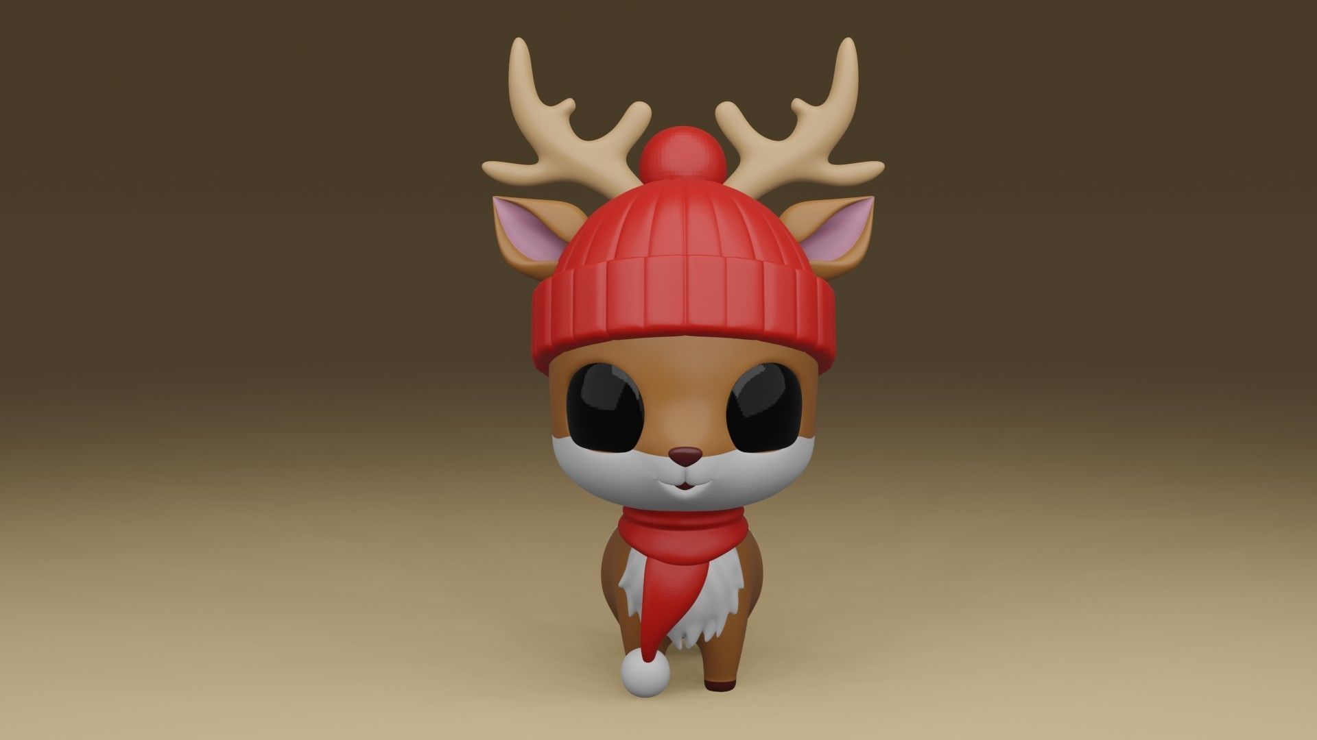 cute deer 3D print model_6