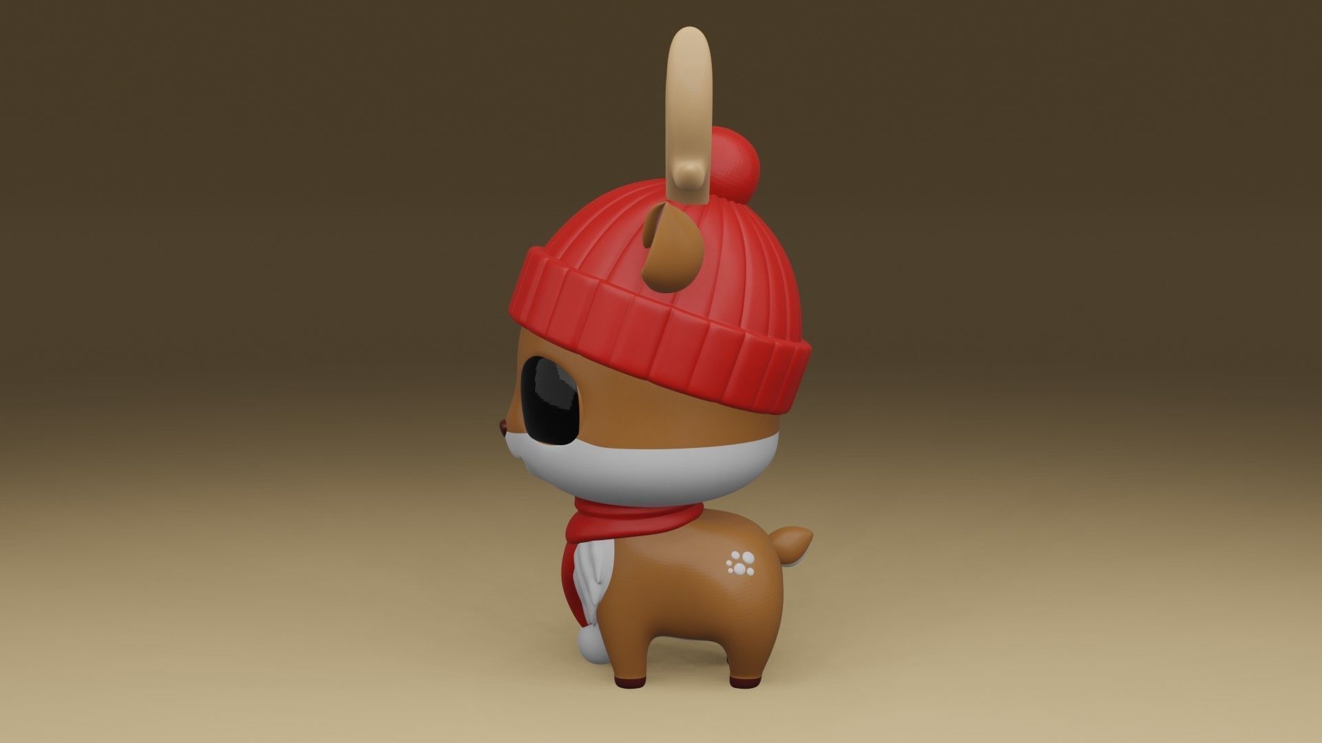 cute deer 3D print model_12