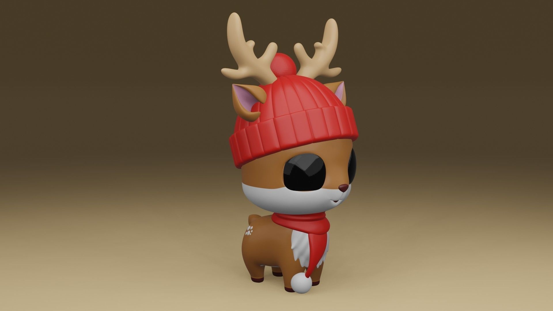 cute deer 3D print model_7