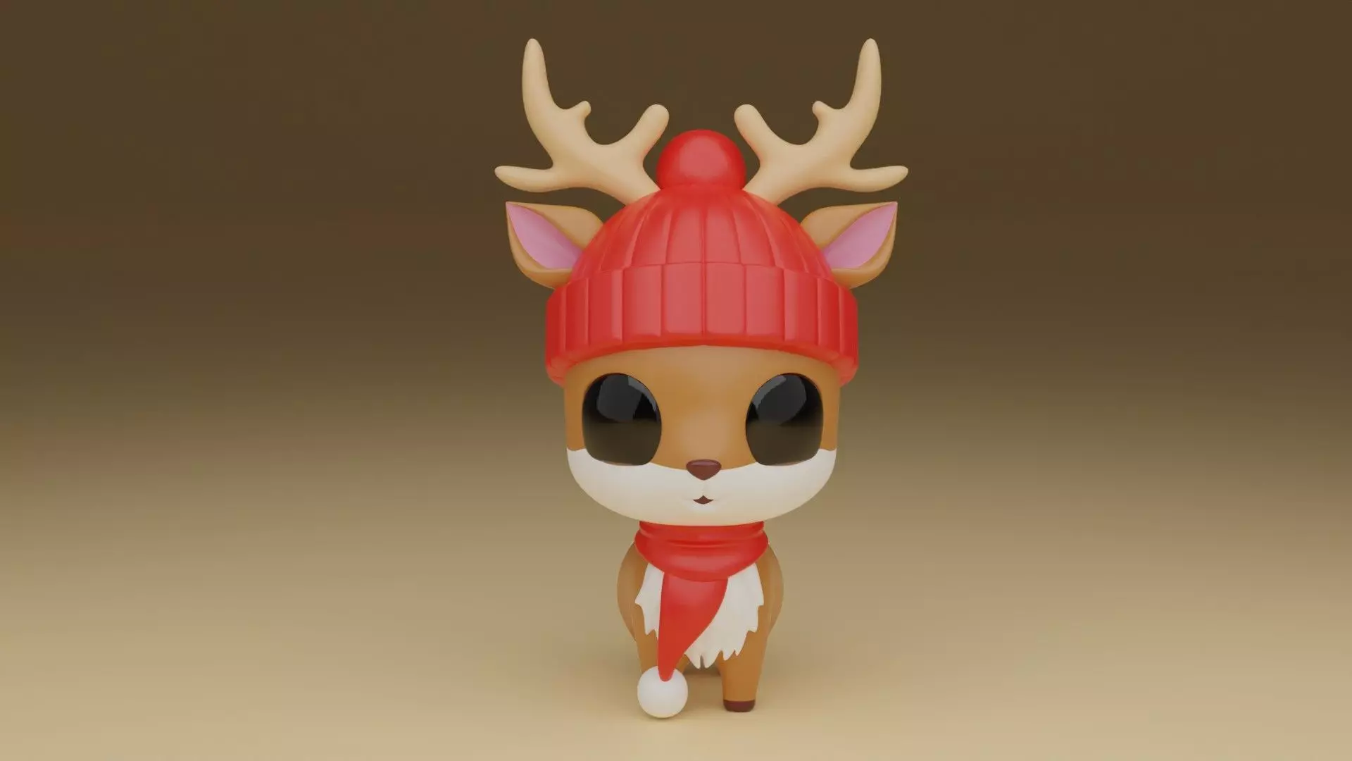 cute deer 3D print model_0