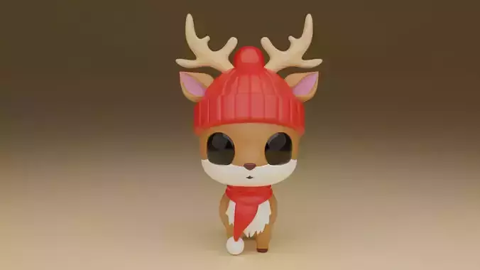 cute deer 3D print model