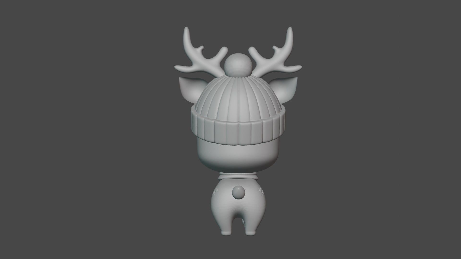 cute deer 3D print model_3
