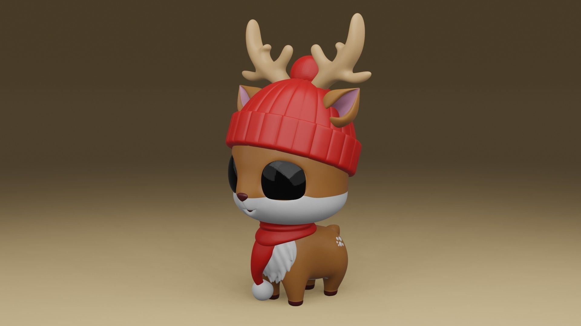 cute deer 3D print model_13