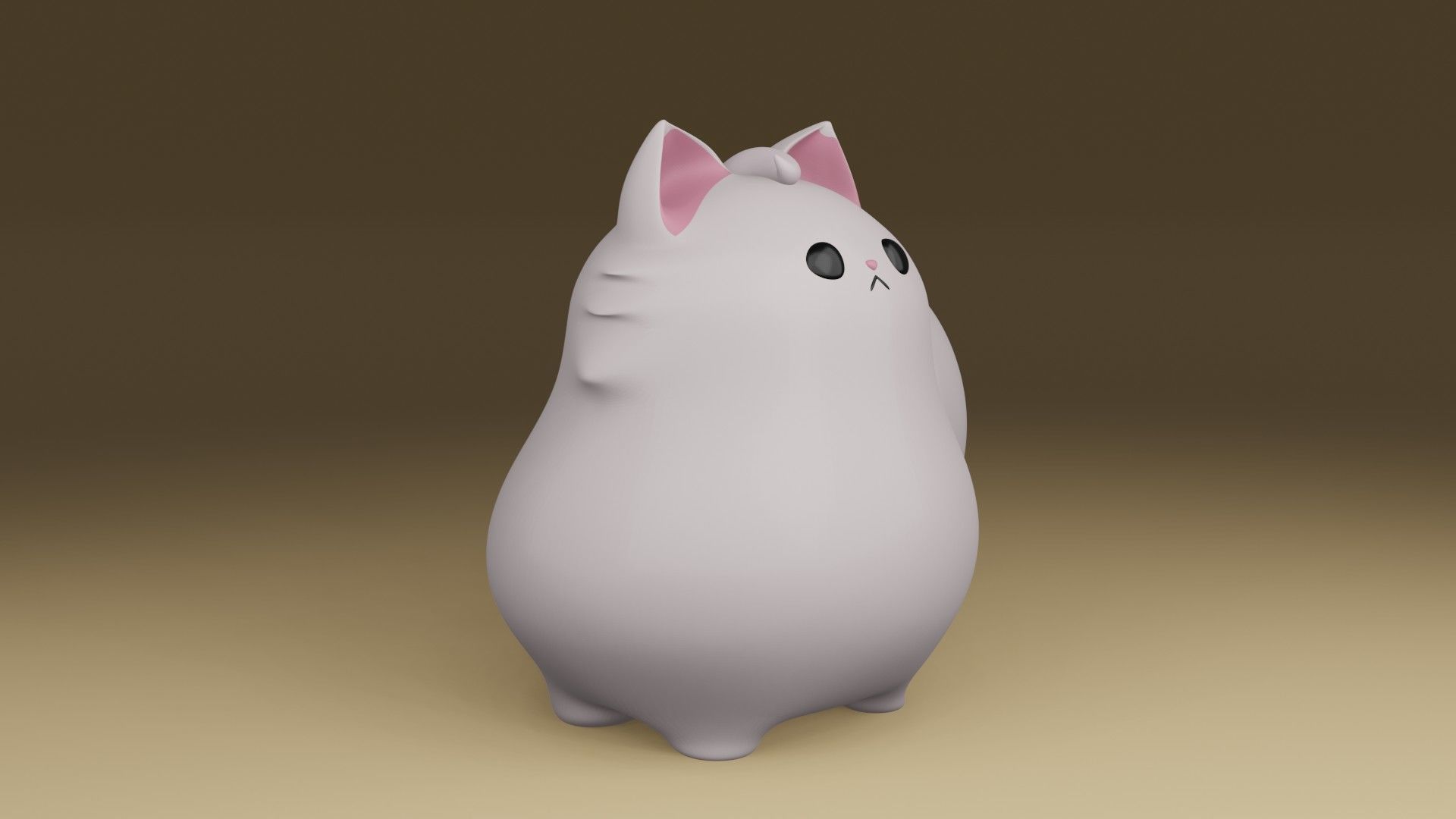 cute cat 3D print model_7