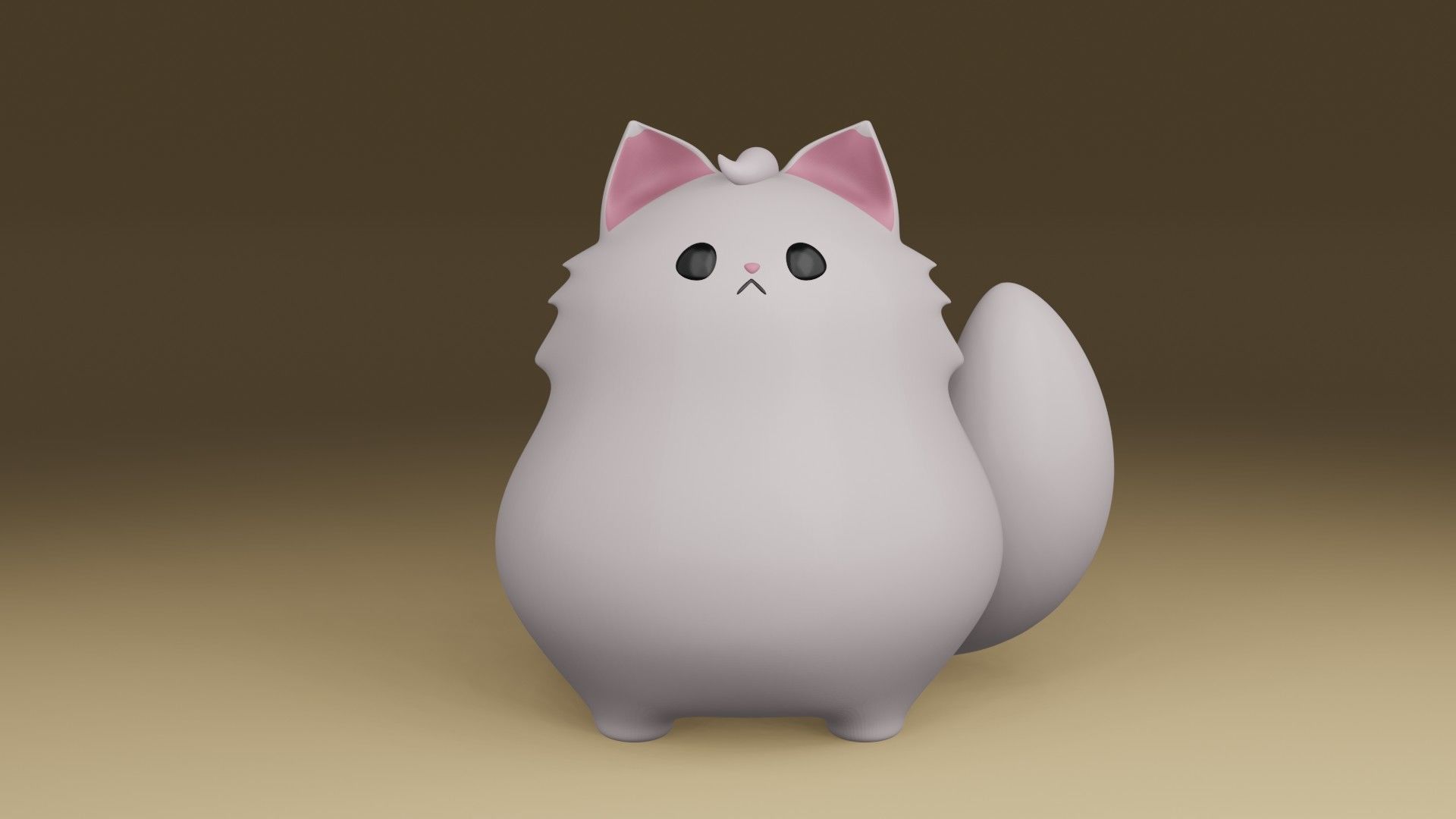cute cat 3D print model_6