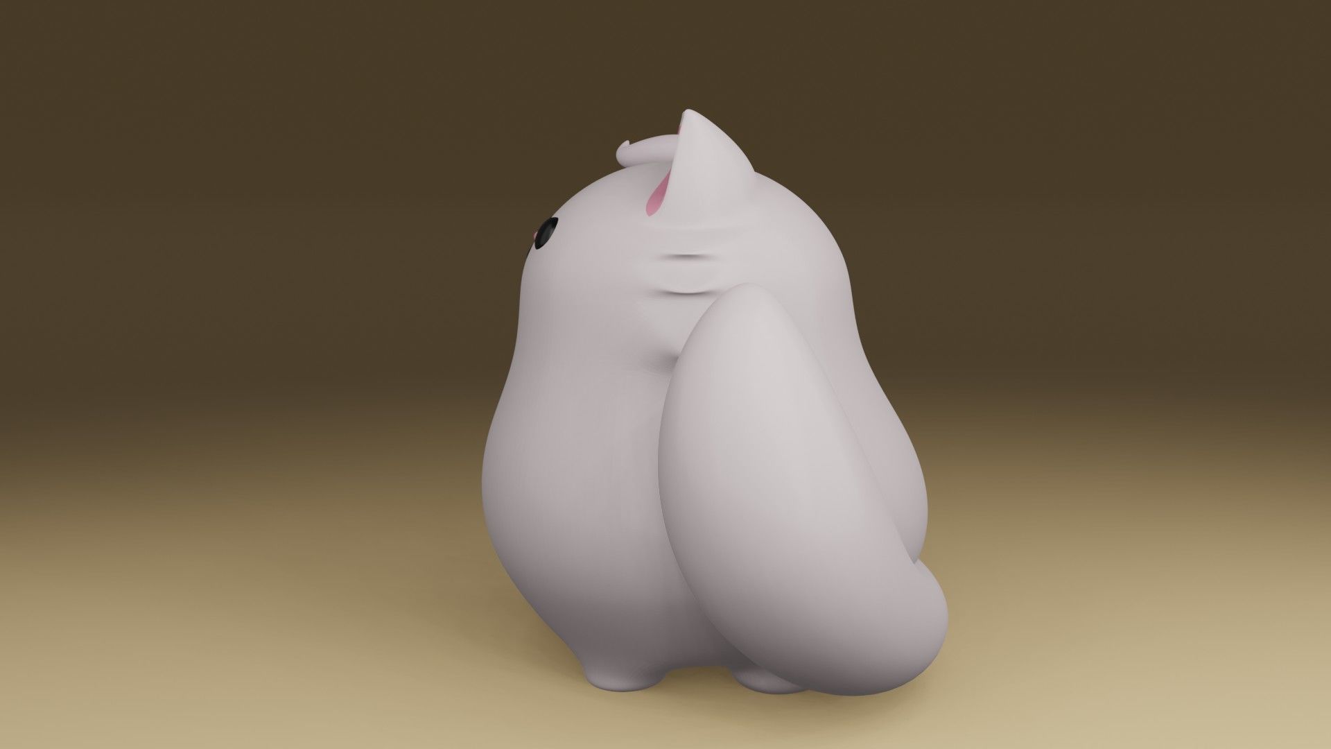 cute cat 3D print model_12