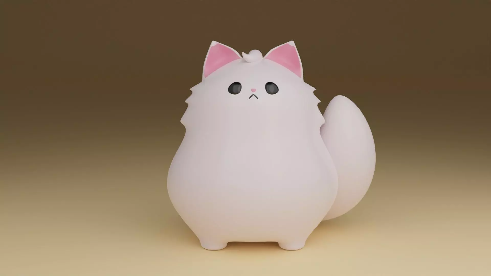 cute cat 3D print model_0