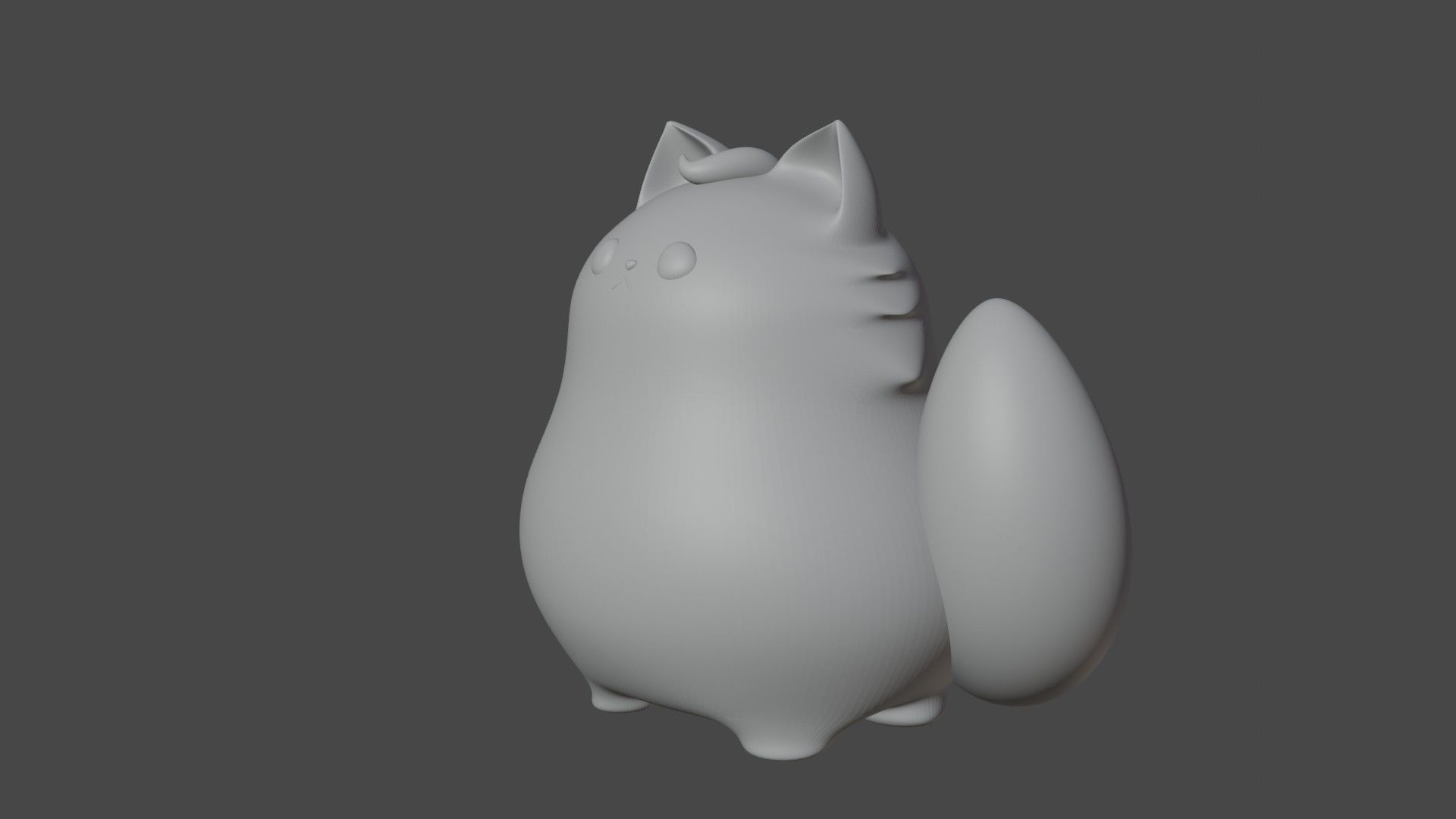 cute cat 3D print model_5