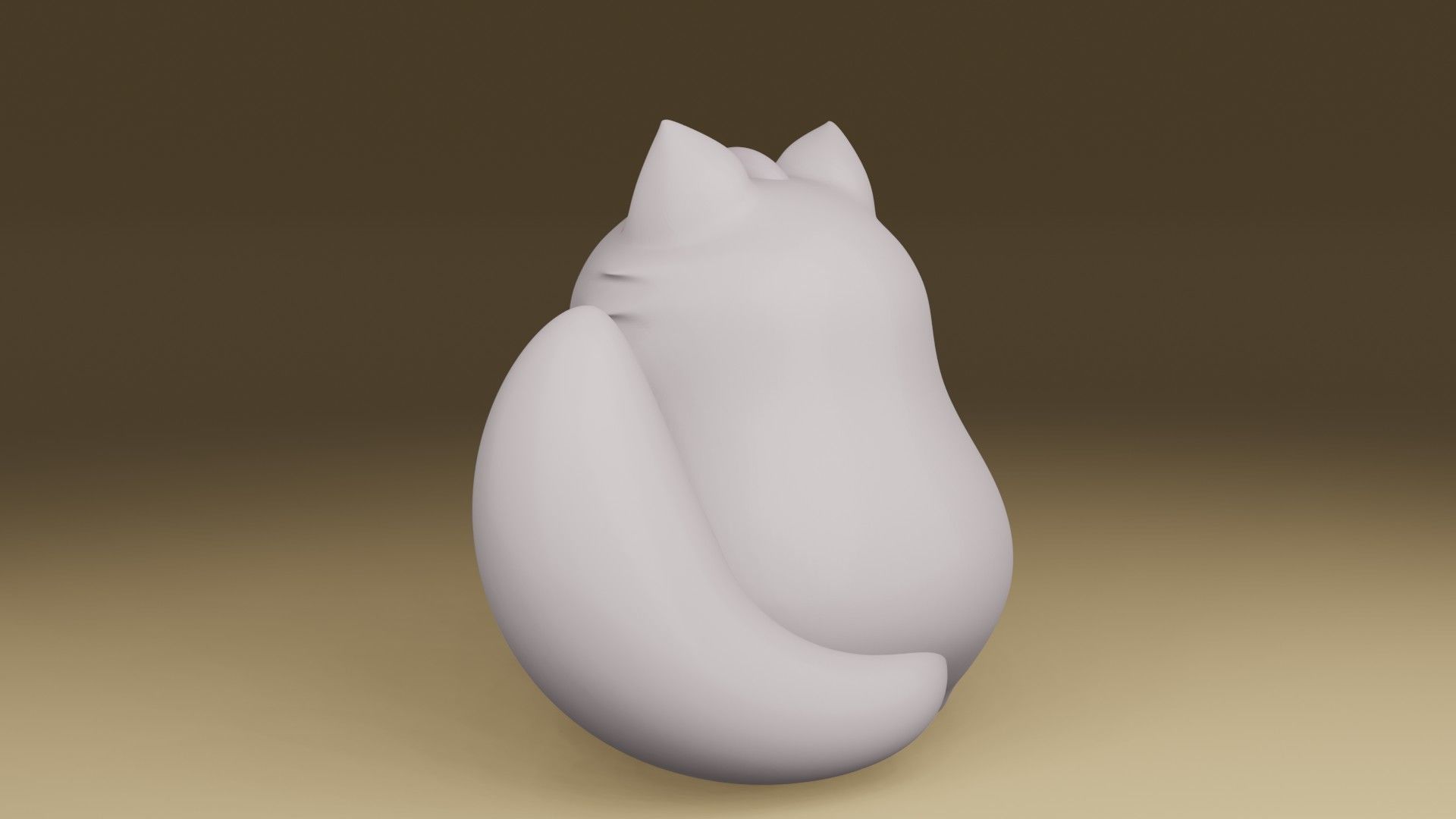 cute cat 3D print model_11