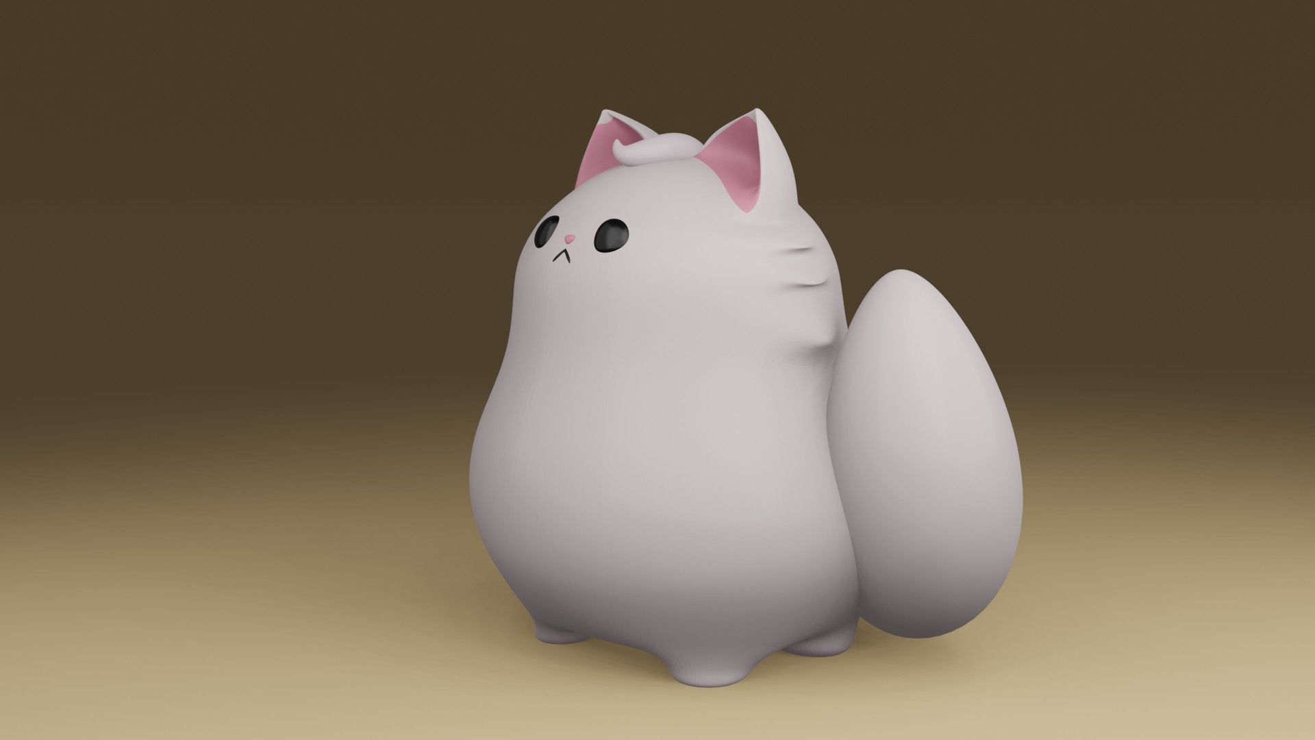 cute cat 3D print model_13