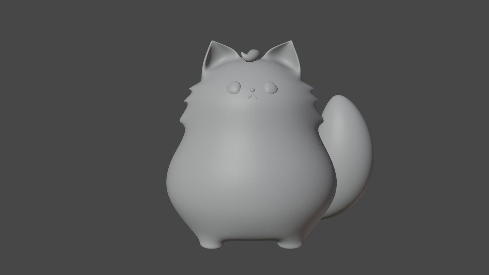 cute cat 3D print model_1