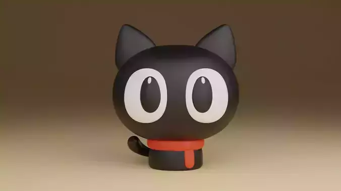 cute cat 3D print model