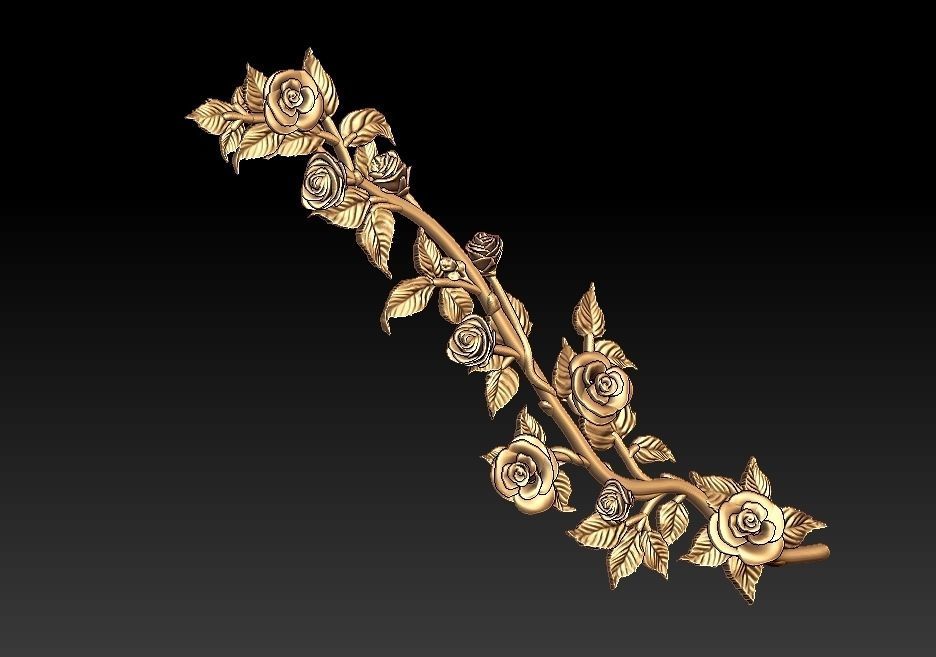 Rose Vine  Pendant 3D print model_4