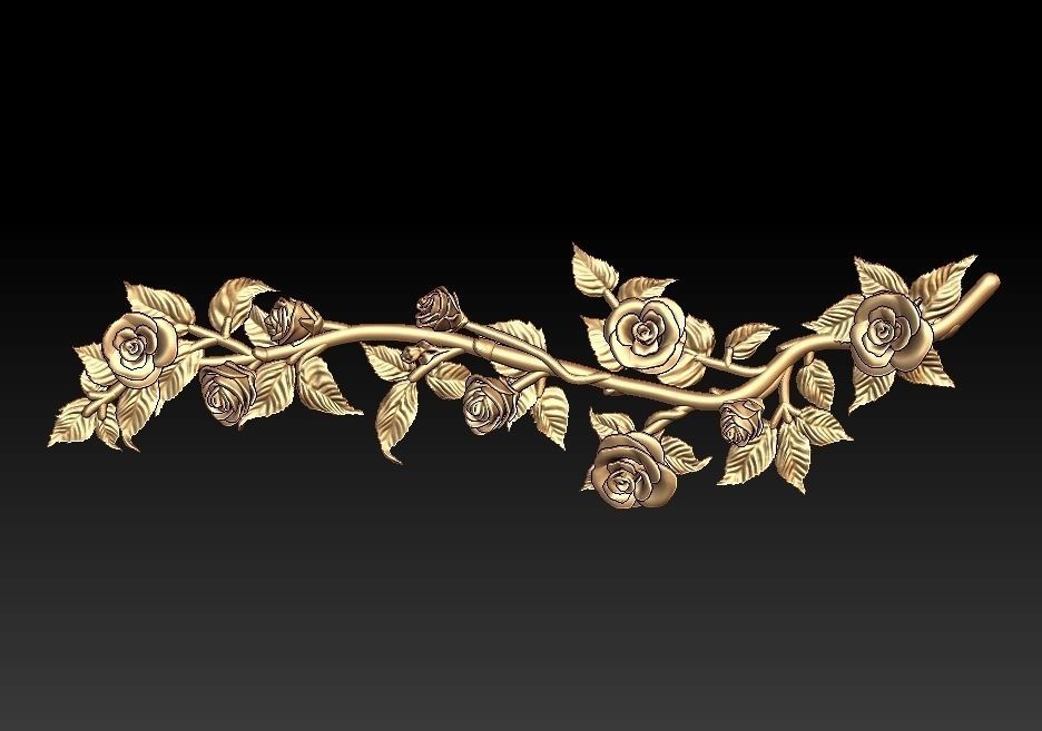 Rose Vine  Pendant 3D print model_3