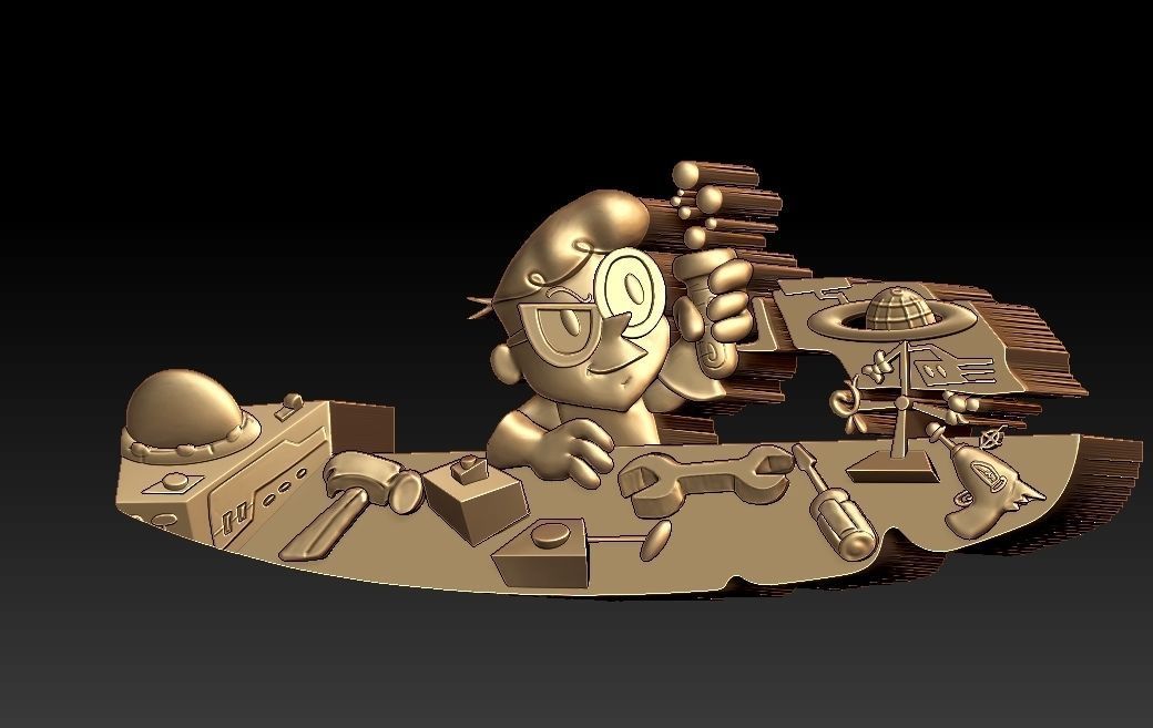 Dexter Lab Pendant 3D print model_1