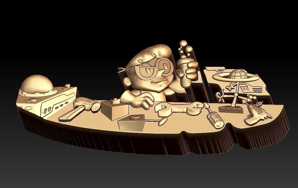 Dexter Lab Pendant 3D print model_3