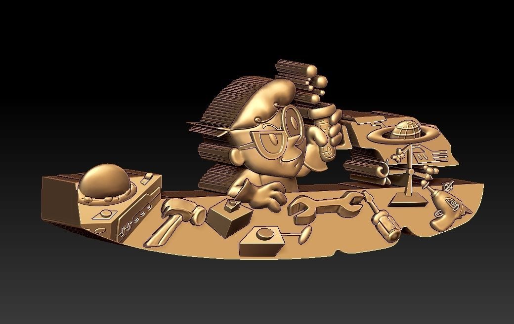 Dexter Lab Pendant 3D print model_2